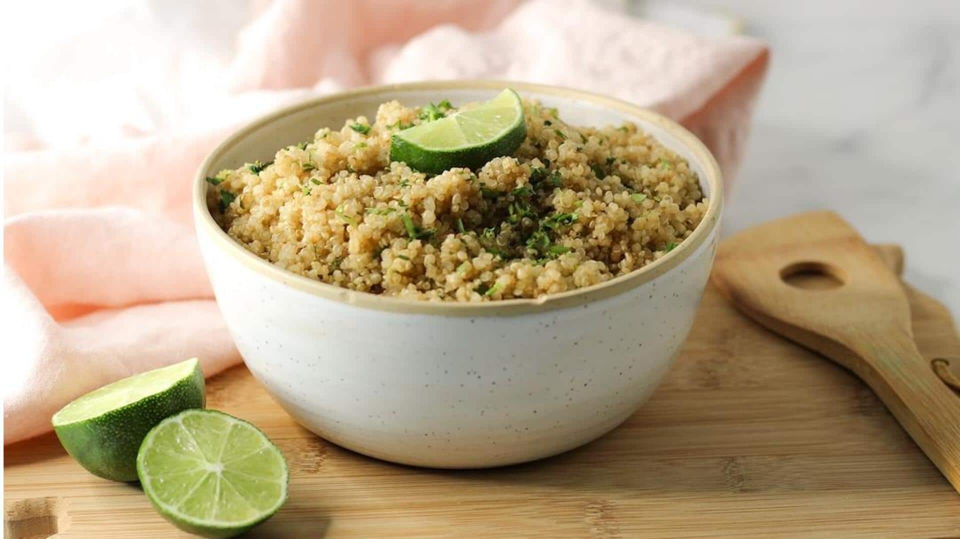 เมนูสลัดควินัวมะนาวผักชี สูตรง่าย ๆ เพื่อสุขภาพ 