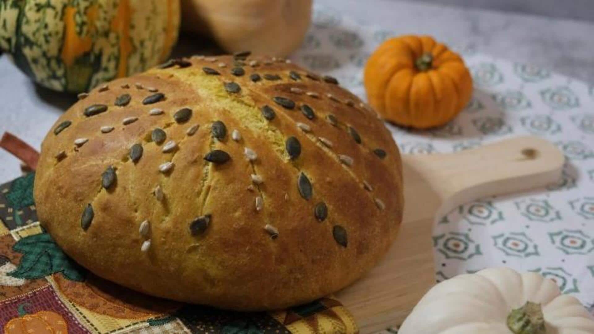 ฟลาตเบรดฟักทองและใบเซจา เมนูสุขภาพอร่อยลงตัว