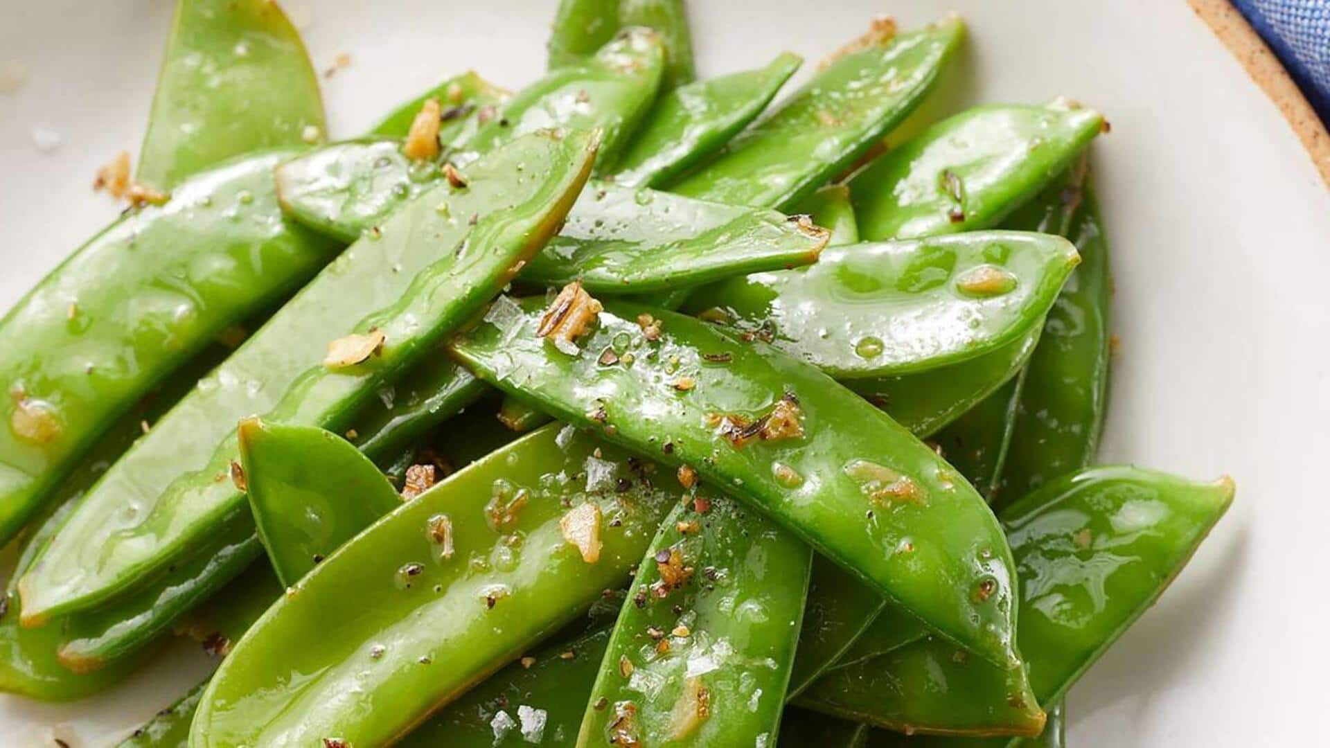 ถั่วลันเตาผัดกระเทียม: เมนูง่ายๆ ดีต่อสุขภาพ