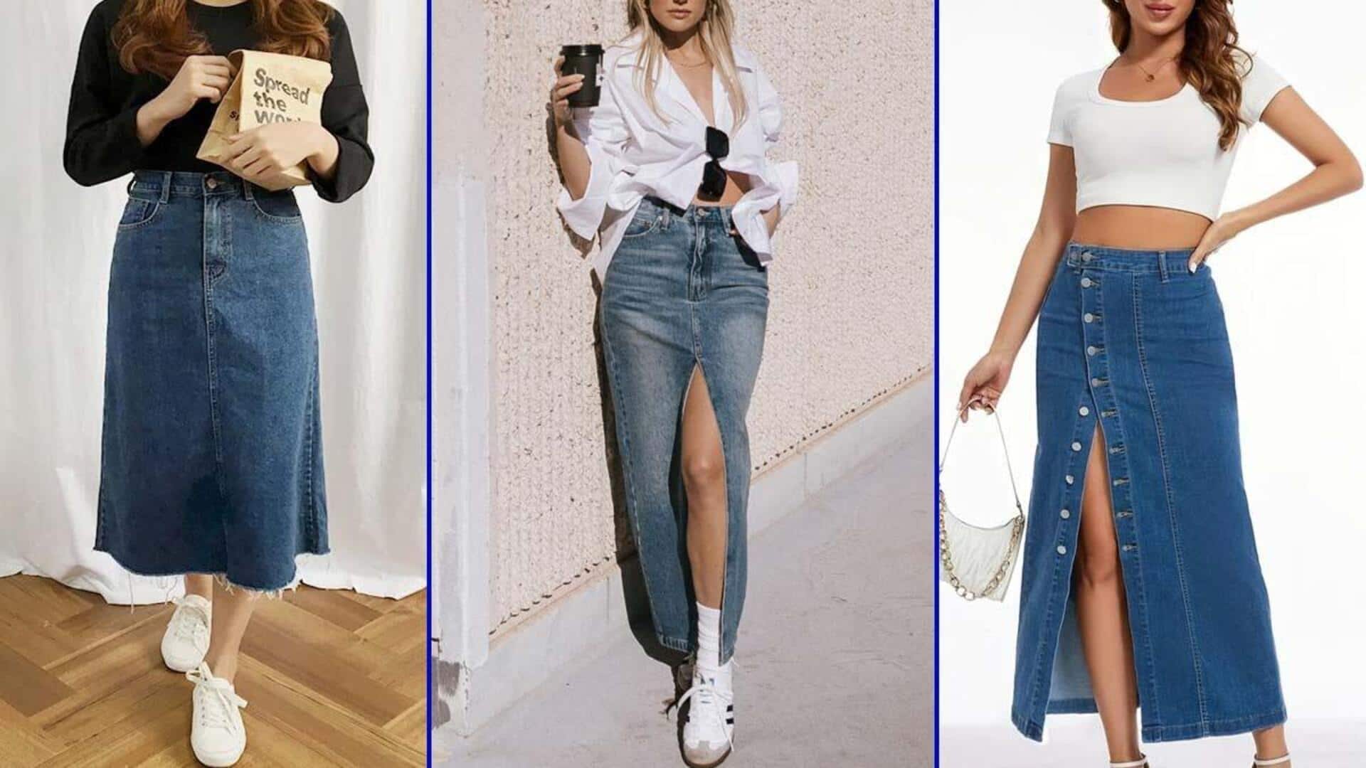 5 สไตล์ยีนส์ที่แมตช์ลงตัวกับกระโปรงลายอินเดีย