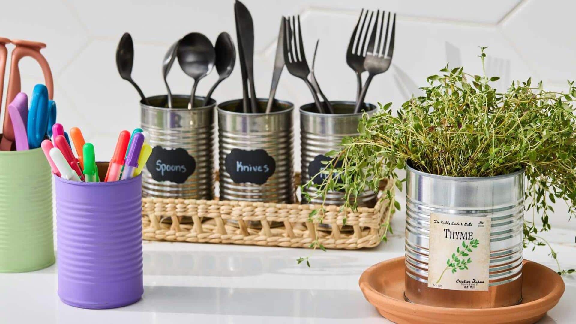 DIY ที่เก็บของรักษ์โลกจากภาชนะครัวเก่า