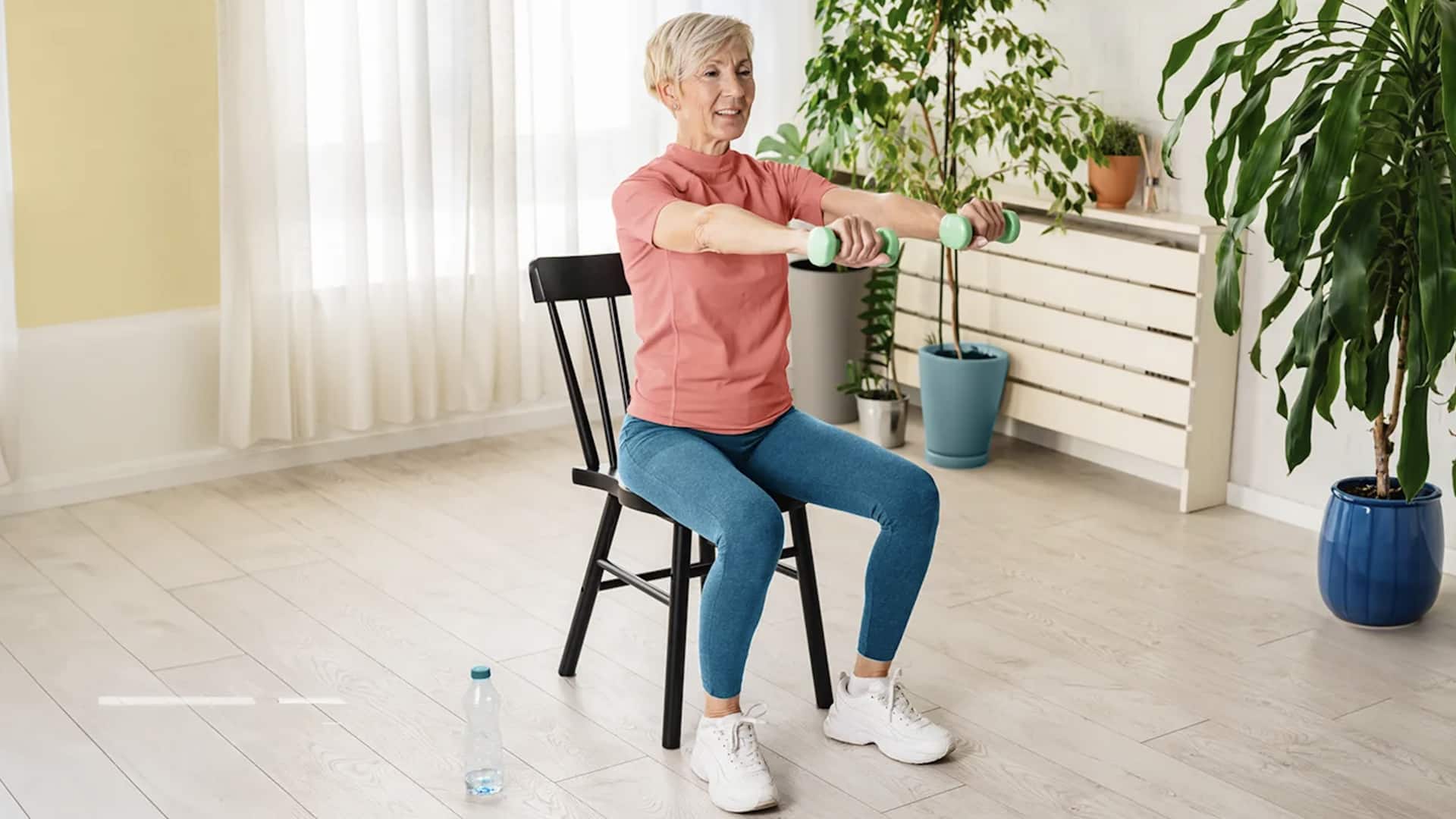 เสริมแกนกลางด้วยการกดไหล่ท่านั่งเข่าตั้ง