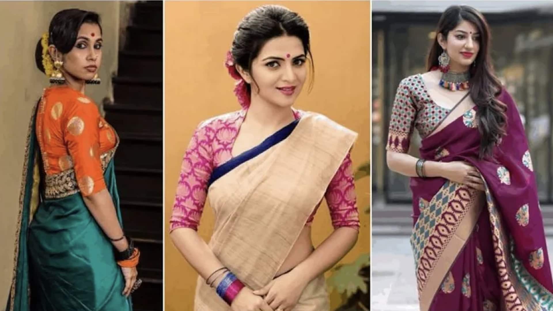 5 สไตล์ส่าหรีแมตช์กับเสื้อเบลาส์ลำลองอย่างลงตัว