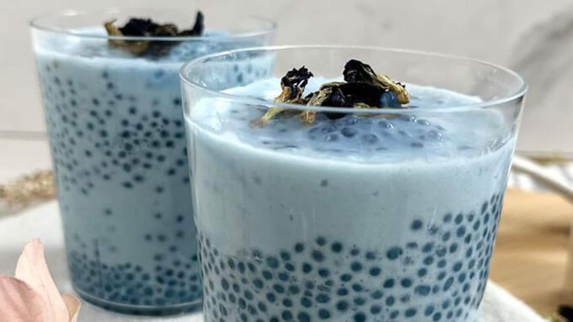 พุดดิ้งดอกอัญชันกะทิ สูตรทำง่ายที่บ้าน