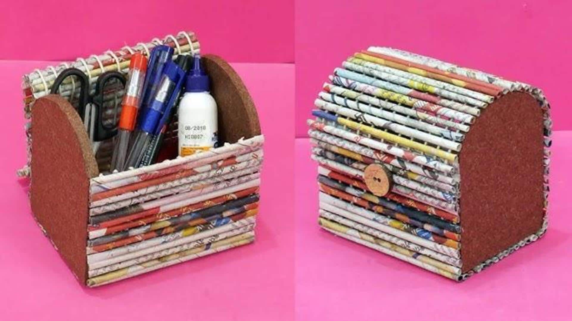 เปลี่ยนหนังสือพิมพ์เก่าให้เป็นที่เก็บของในบ้าน