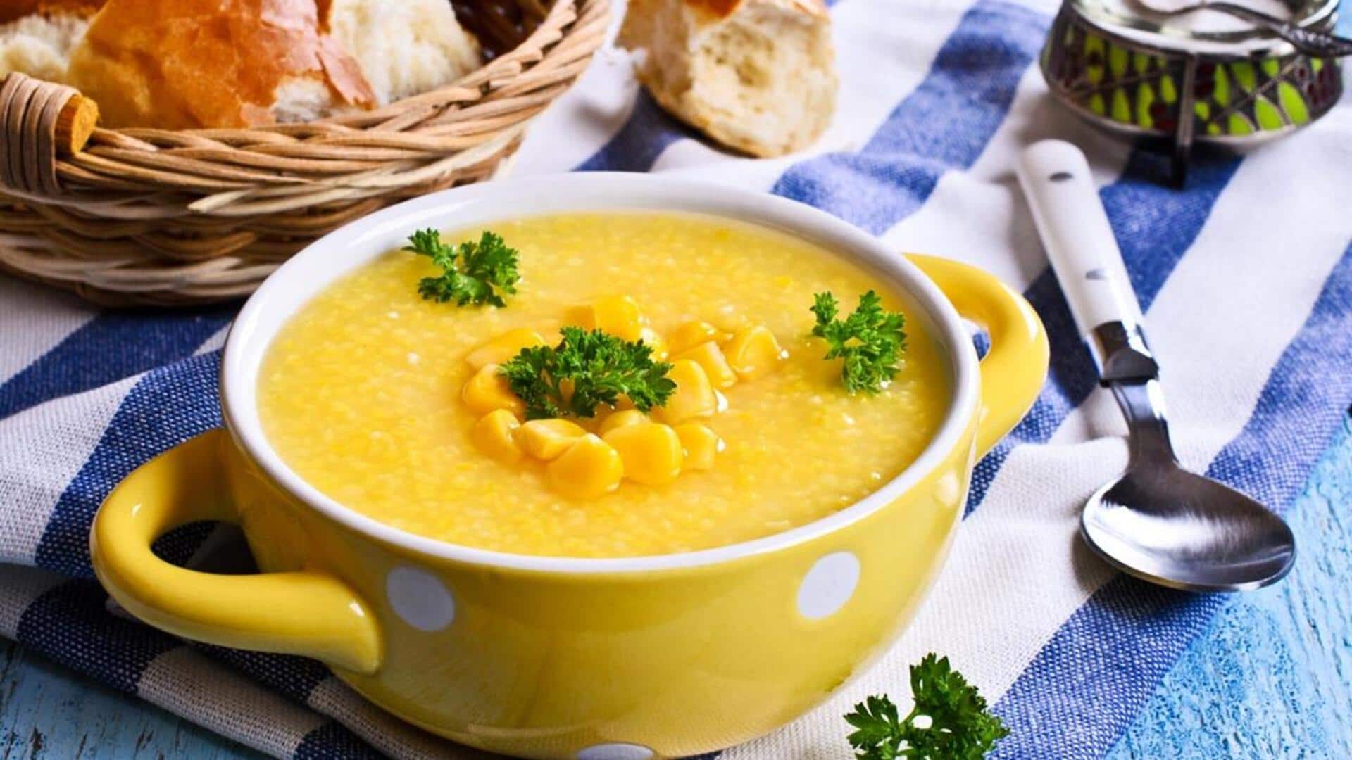 ซุปข้าวฟ่างกับข้าวโพดแช่แข็ง เมนูอุ่นใจในฤดูหนาว