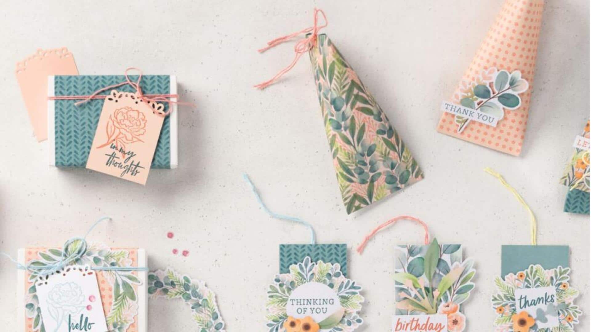 เปลี่ยนการ์ดอวยพรเก่า เป็นป้ายของขวัญดีไซน์เก๋