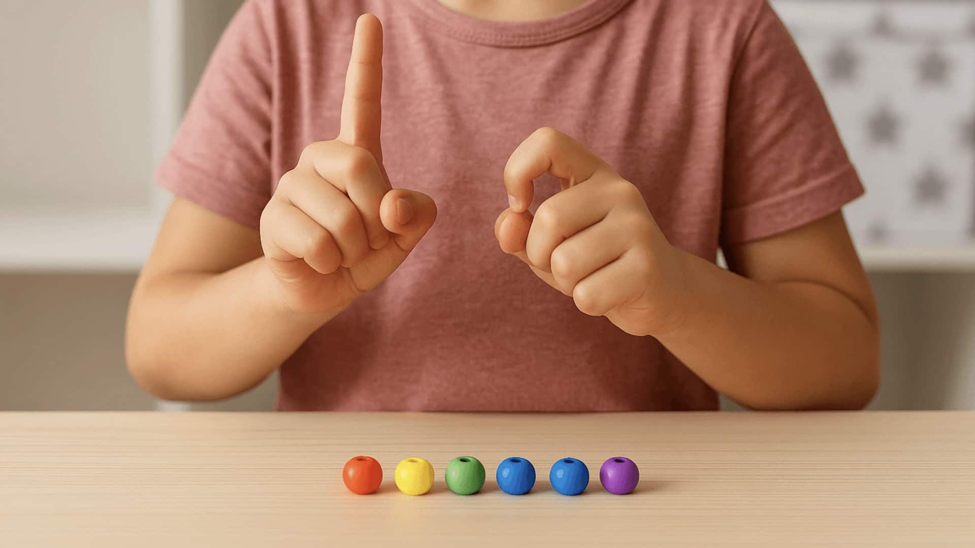 ฝึกทักษะการย้ายลูกแก้วด้วยนิ้วมืออย่างง่าย