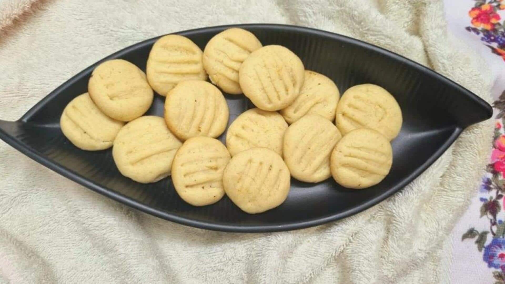 คุกกี้แป้งข้าวโพดกลิ่นคาราเวย์ สูตรง่าย อร่อยลงตัว