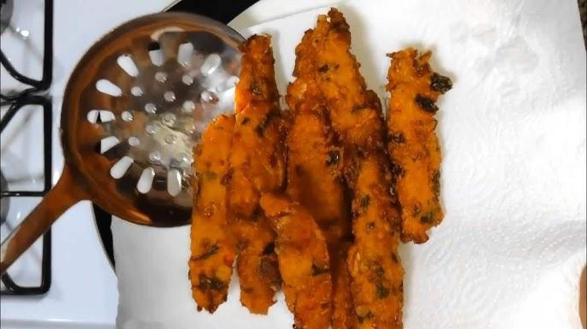 ฟริตเตอร์ฟักแม้ว กรอบอร่อย ทำง่า