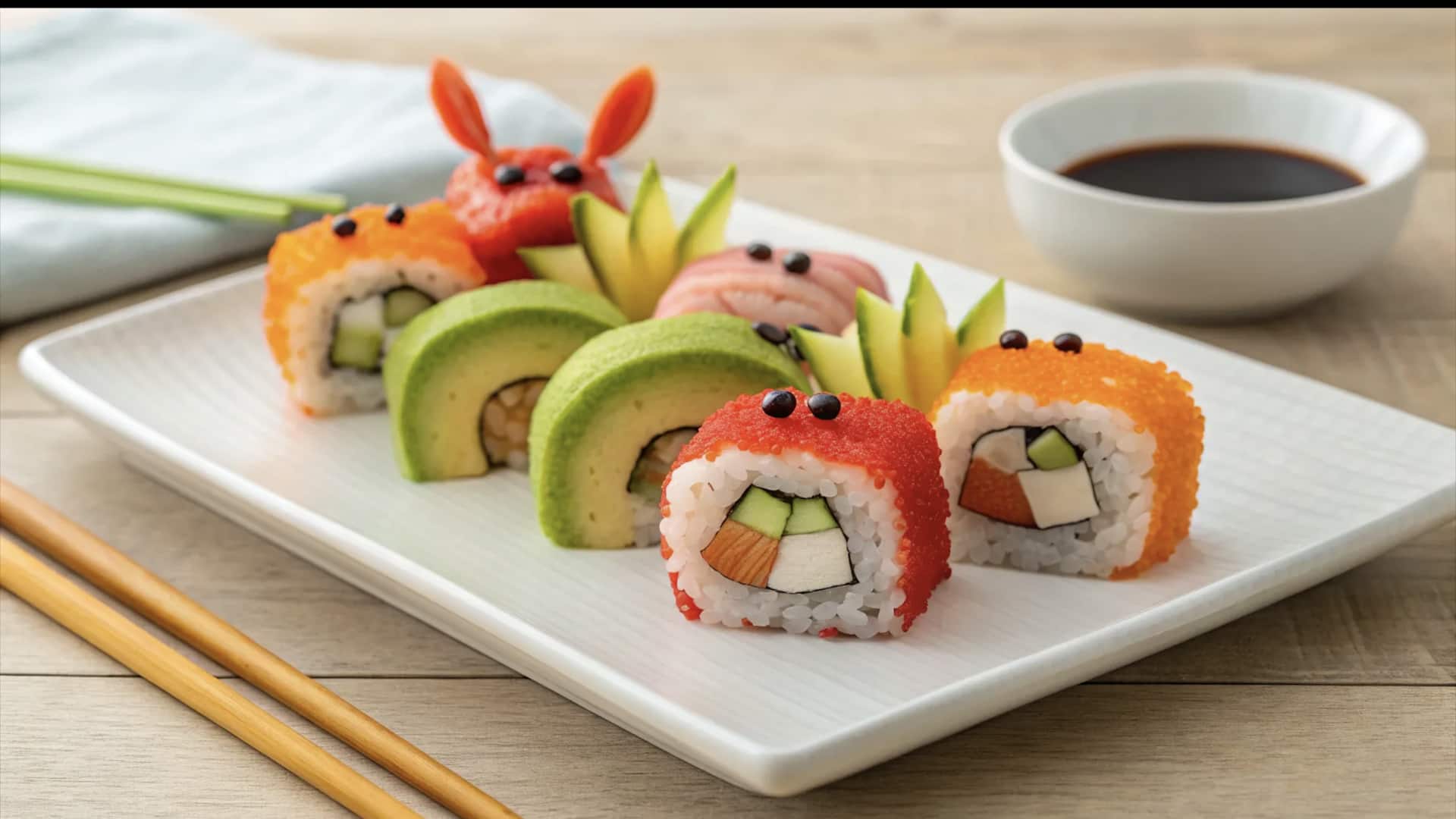 ม้วนสาหร่ายหน่อไม้หวาน ซอสทับทิมรสจัดจ้าน 