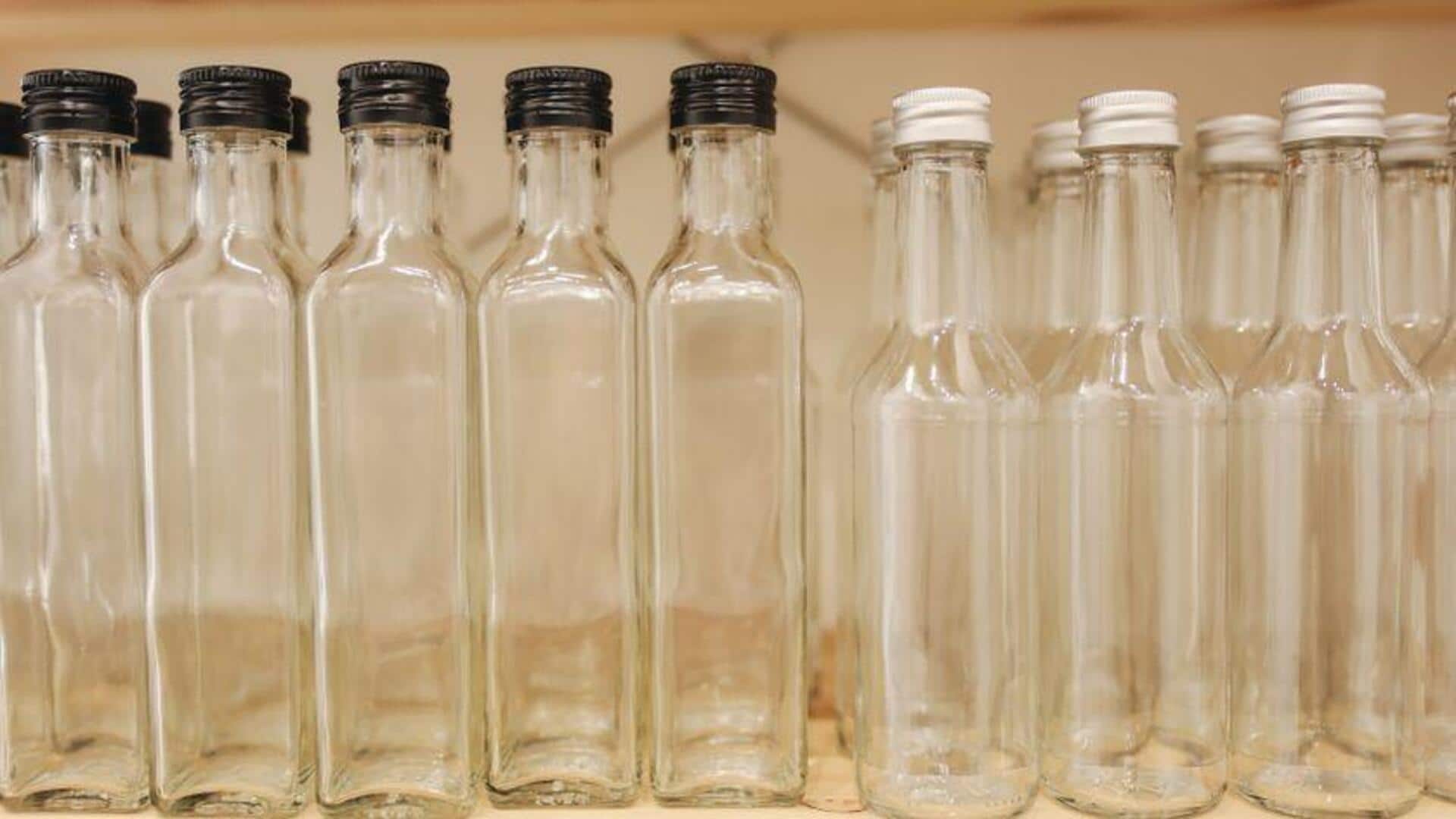 เปลี่ยนขวดเครื่องดื่มเป็นที่เก็บของในบ้าน