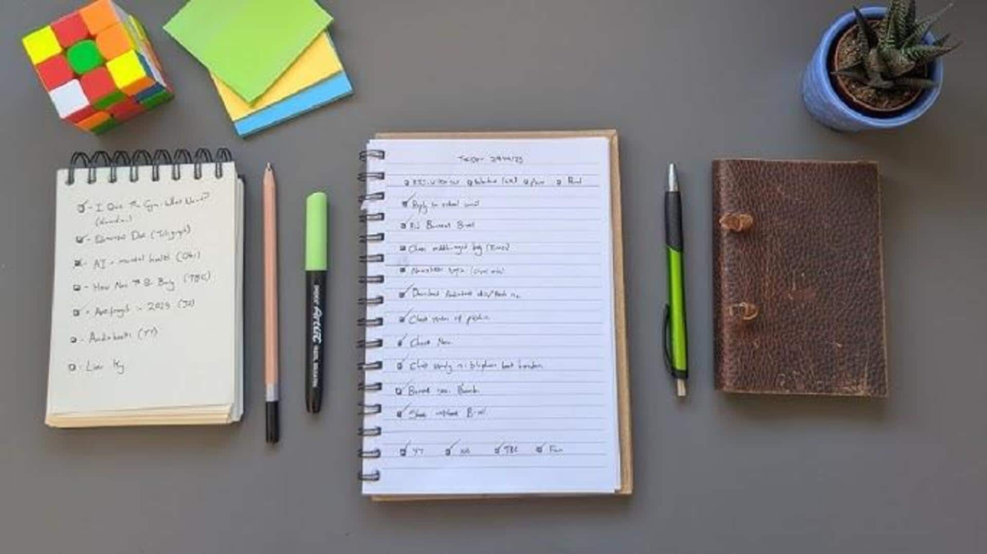 เพิ่มประสิทธิภาพ 5 นิสัยประจำวันด้วยสมุดโน้ตพกพา