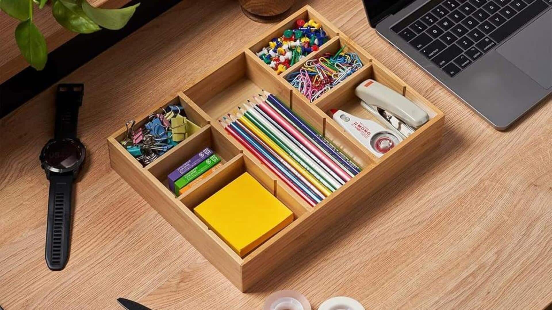 จัดระเบียบโต๊ะทำงานด้วยอุปกรณ์จากไม้ไผ่