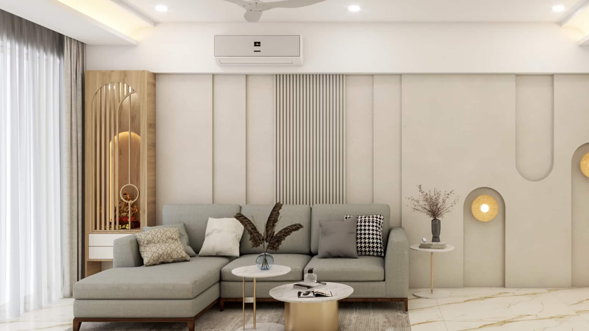 แต่งผนังเก๋ไก๋ด้วยผ้าสายยาว