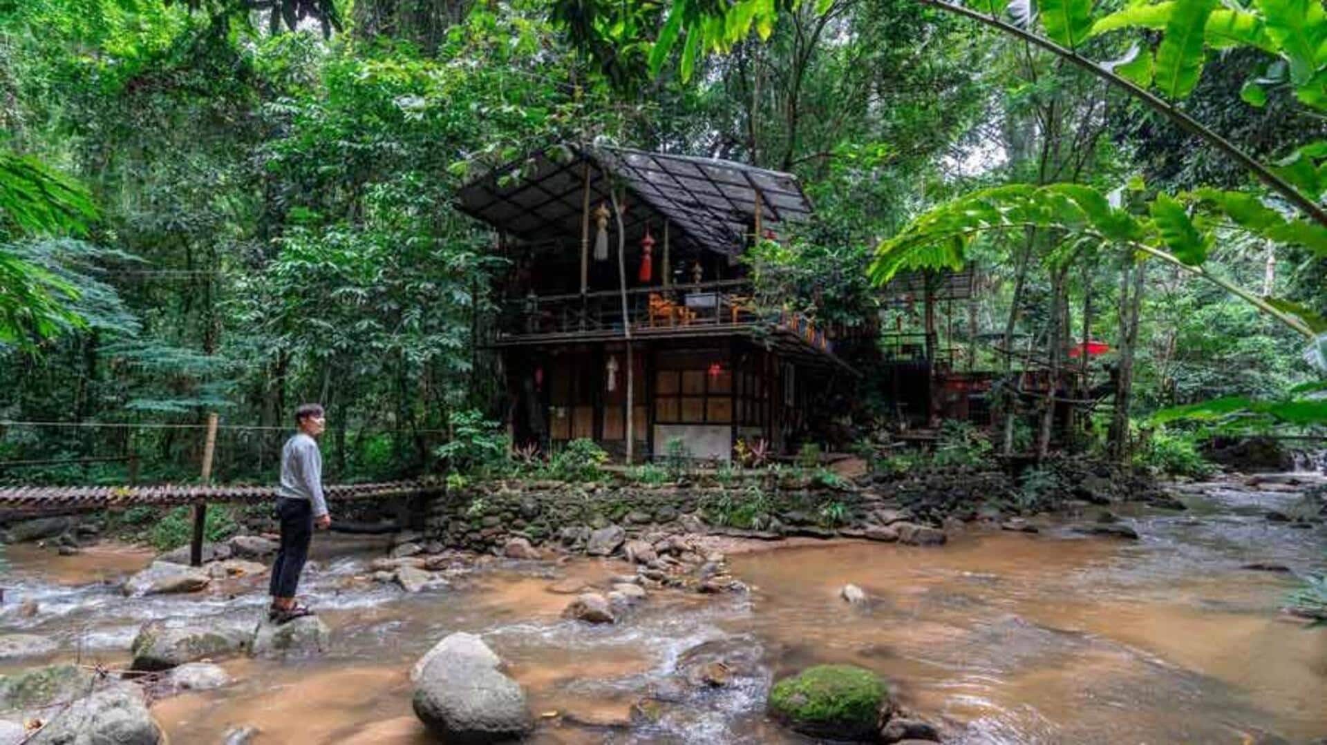 ที่พักท่ามกลางป่าเขียวเพื่อการพักผ่อนอย่างยั่งยืน