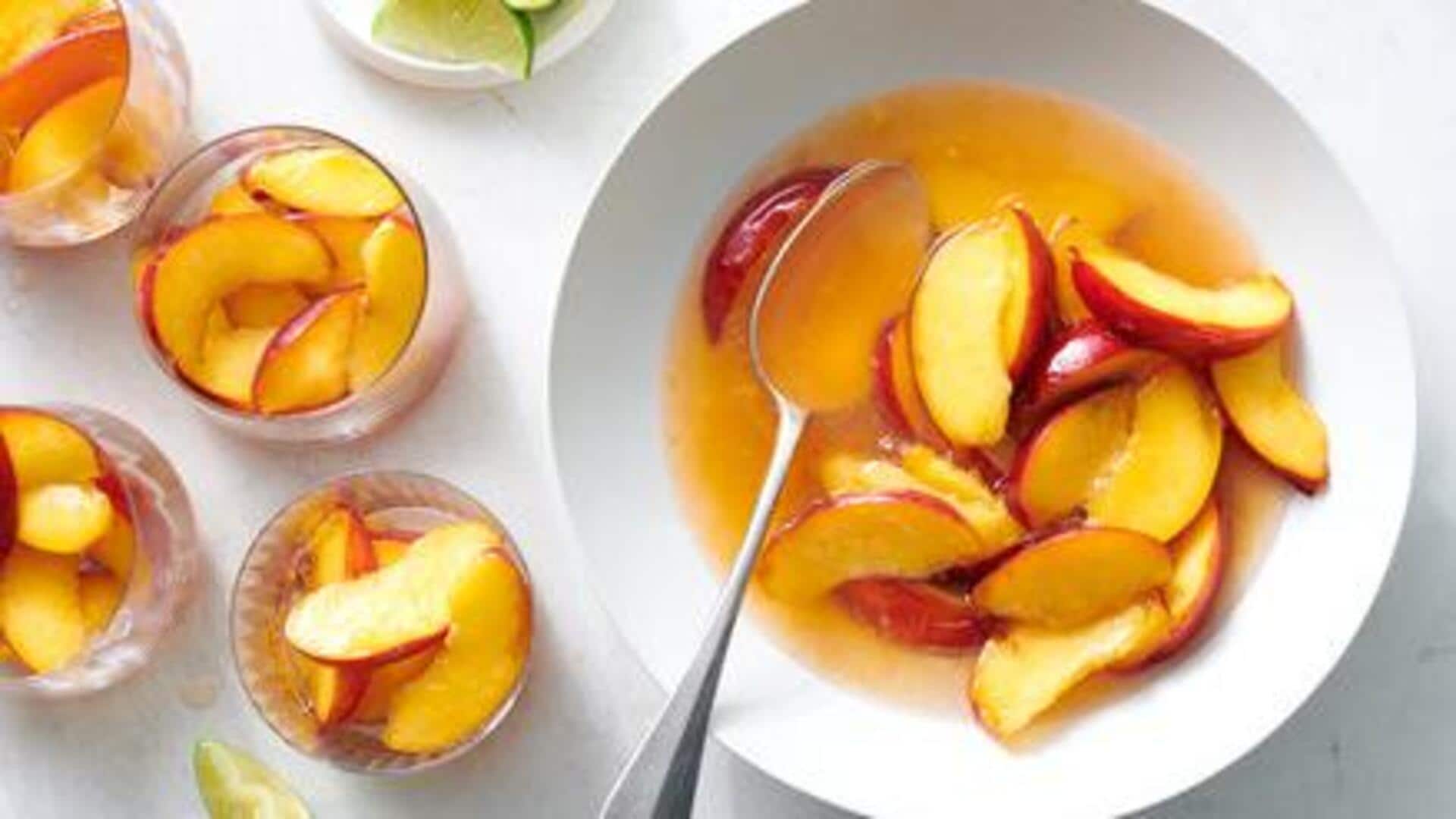 น้ำเชื่อมเนคทารีนหวานสด ผลิตด้วยพลังงานแสงอาทิตย์