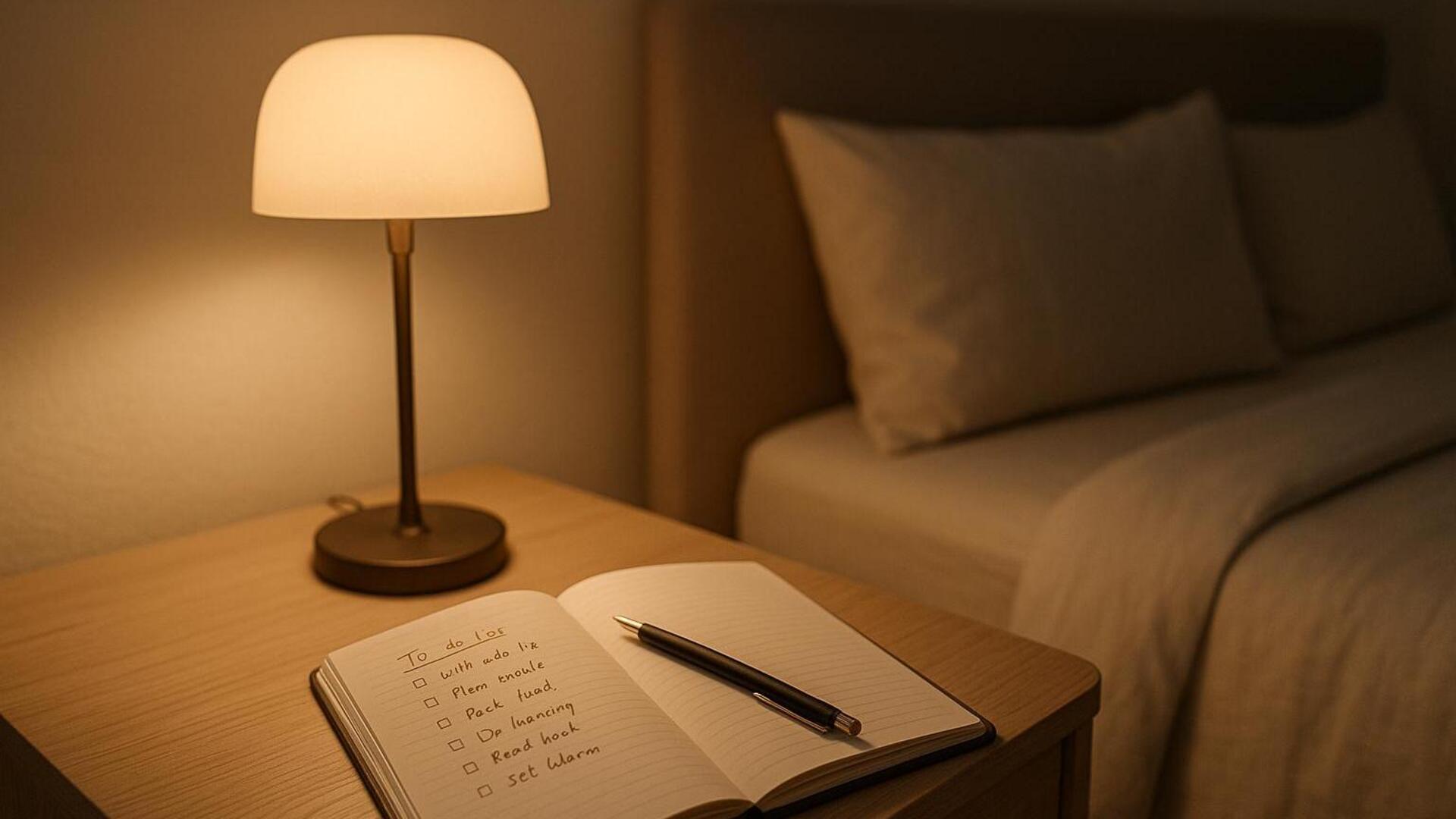 การวางแผนงานสำหรับวันพรุ่งนี้ตั้งแต่คืนนี้ เพื่อช่วยให้คุณมีสมาธิมากขึ้น