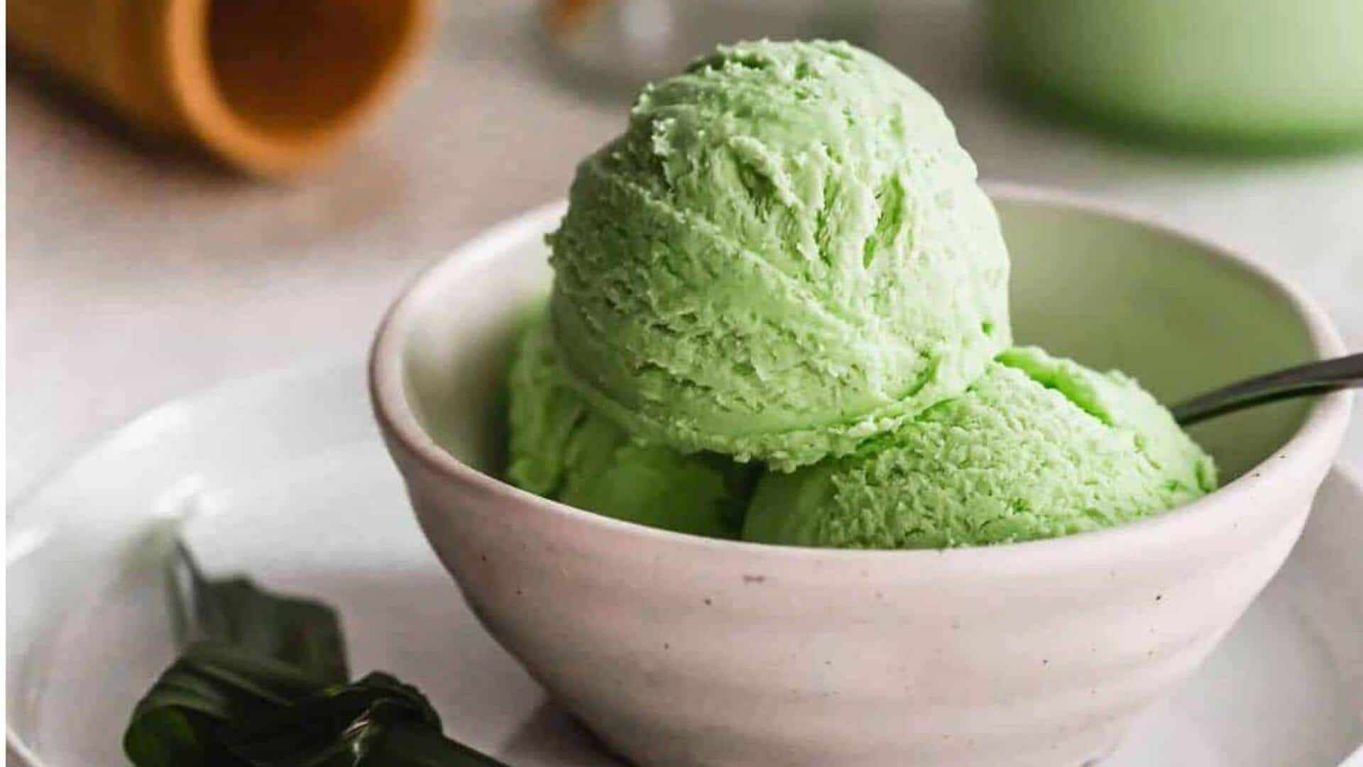 ไอศกรีมกะทิใบเตย หอมหวานสดชื่นด้วยกลิ่นมิ้นต์ ไอศกรีมกะทิใบเตย หอมหวานสดชื่นด้วยกลิ่นมิ้นต์