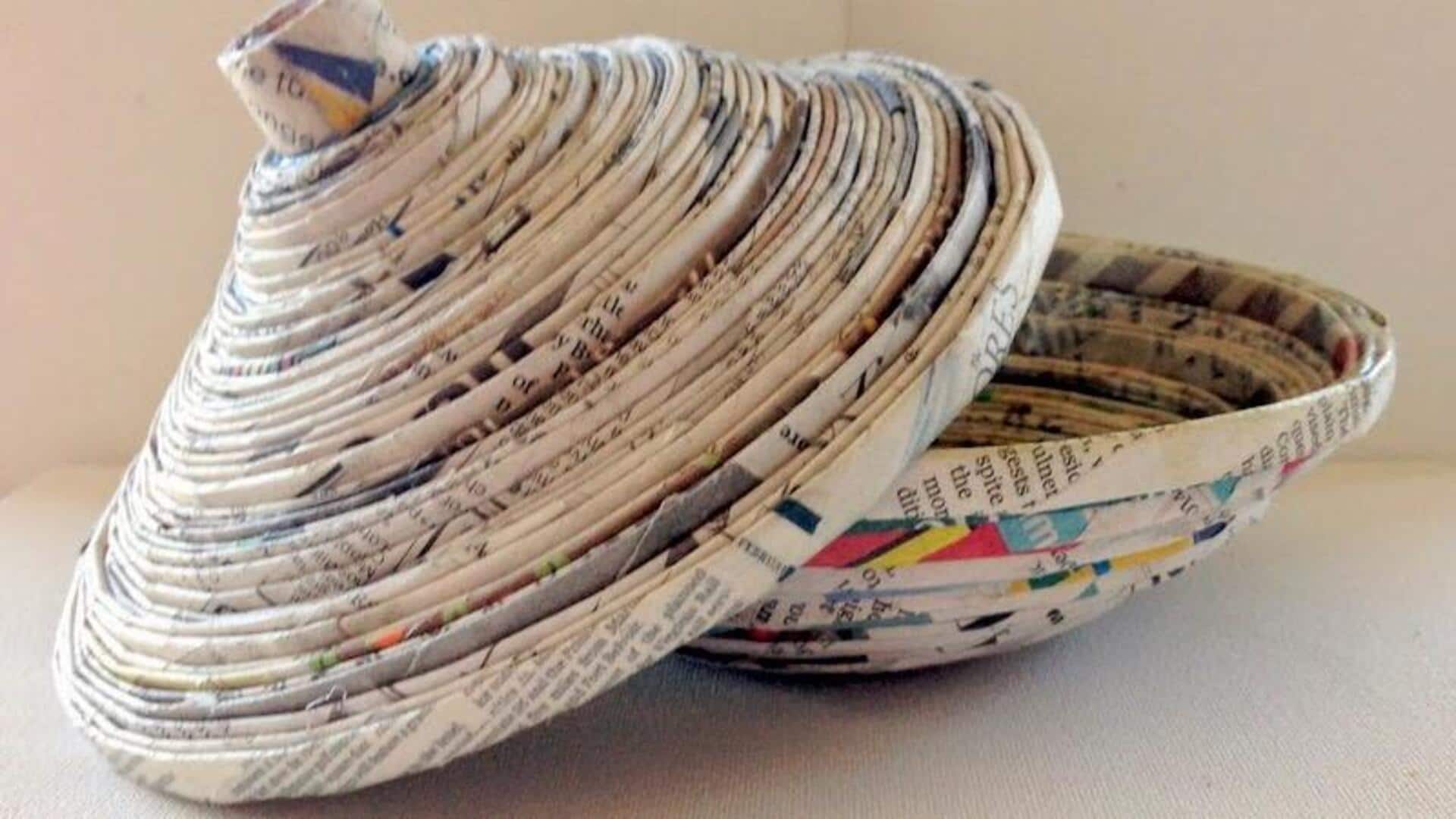 เปลี่ยนวัสดุรีไซเคิลเป็นชามกระดาษสุดเก๋ สำหรับบ้านที่ยั่งยืน