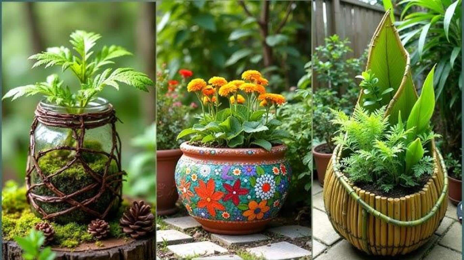 ไอเดียเปลี่ยนภาชนะใช้แล้วให้กลายเป็นกระถางต้นไม้สุดชิค