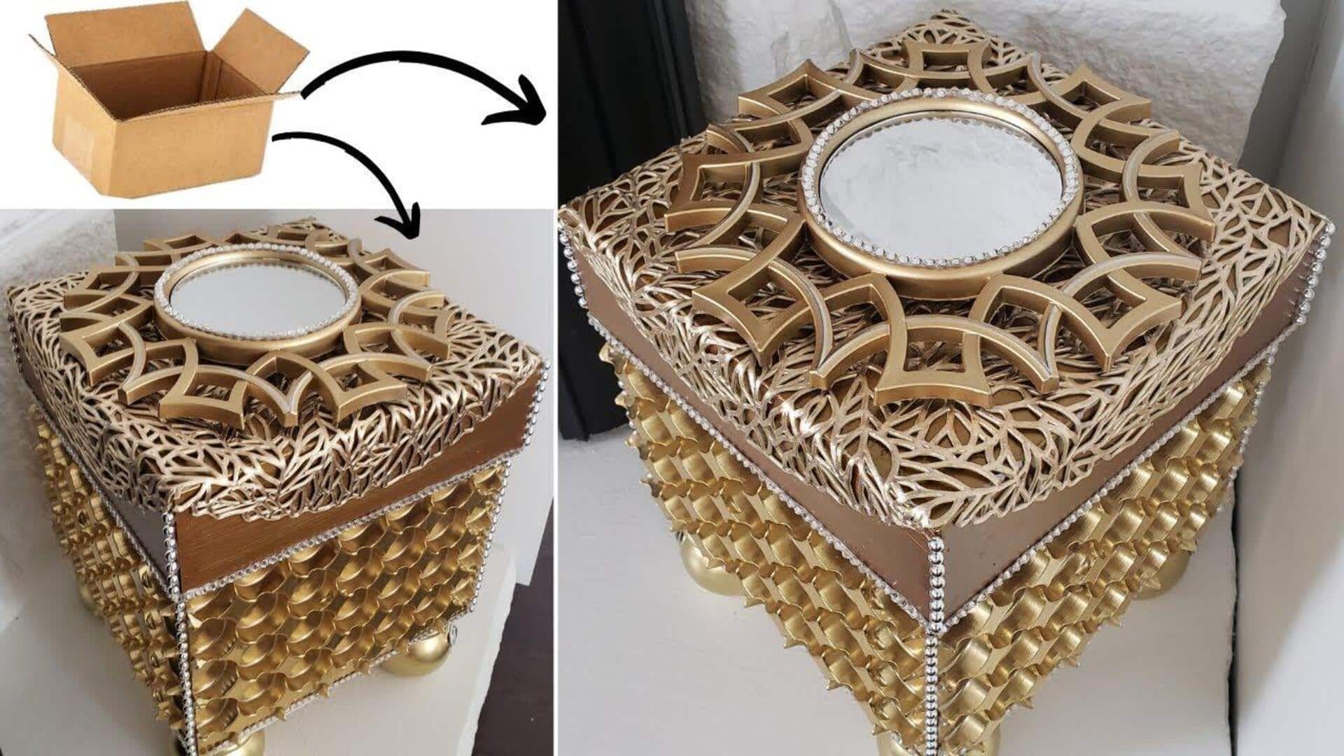 เปลี่ยนกล่องกระดาษเป็นที่เก็บของสุดชิค