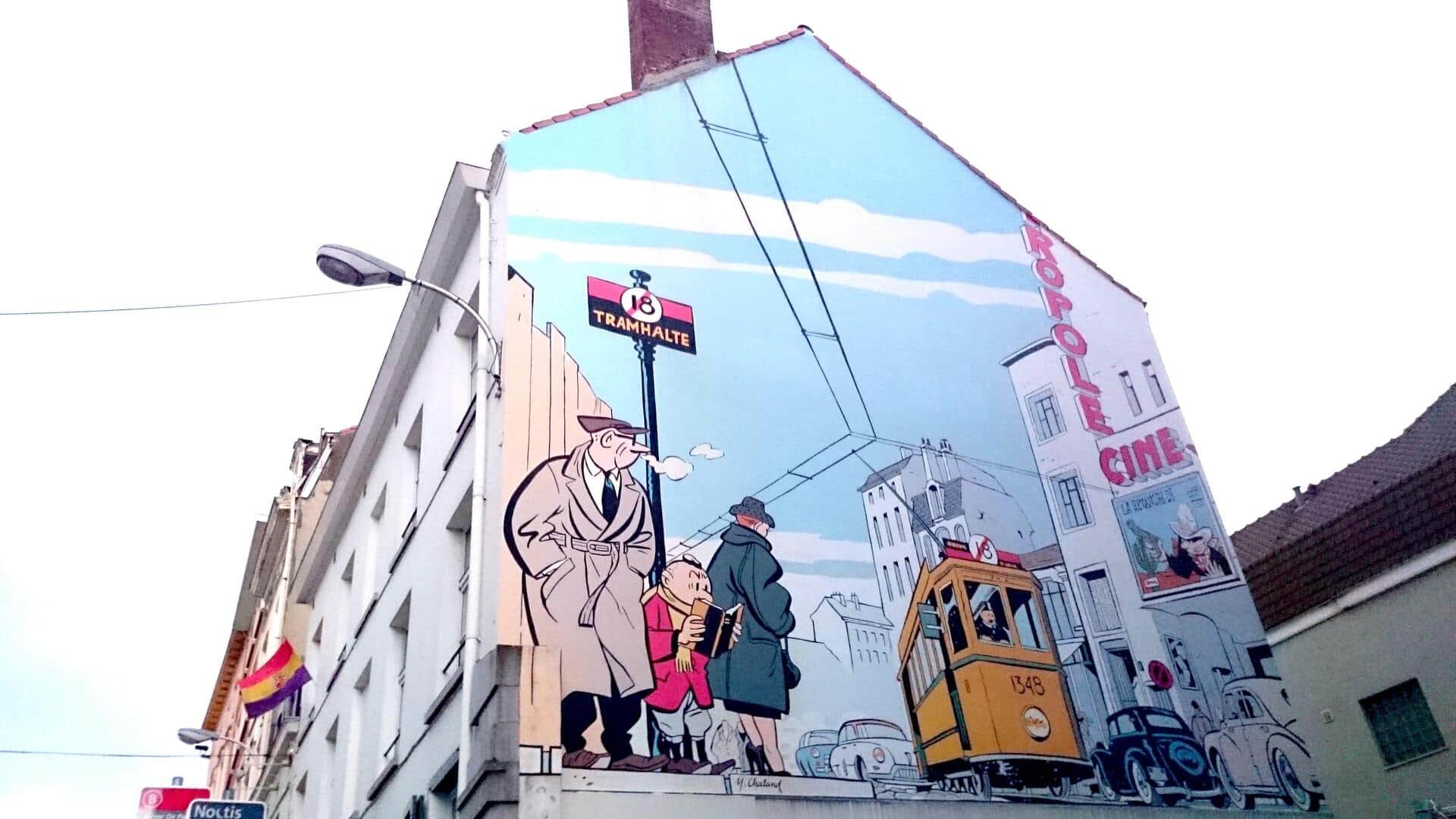 สัมผัสศิลปะการ์ตูนเบลเยียมผ่านภาพจิตรกรรมฝาผนัง