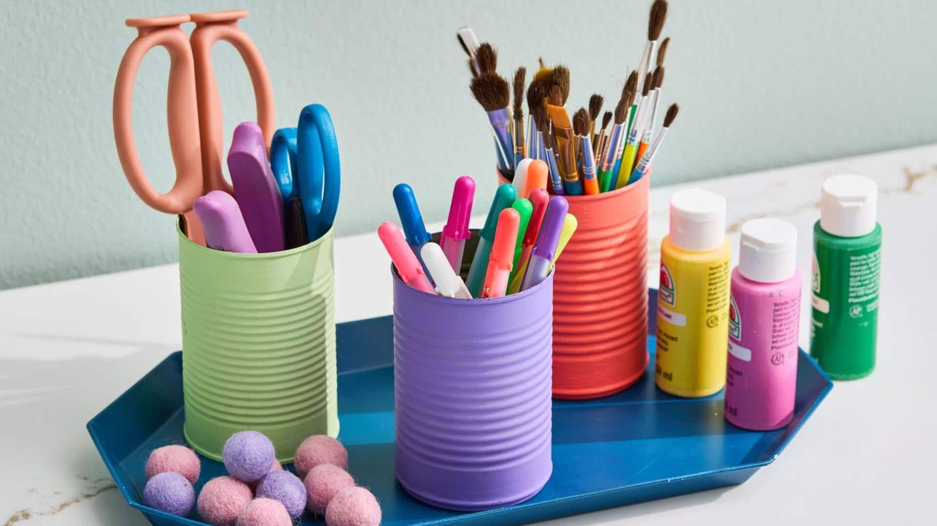 ไอเดียรีไซเคิล: ที่เก็บของจากกระป๋องครัวเก่า