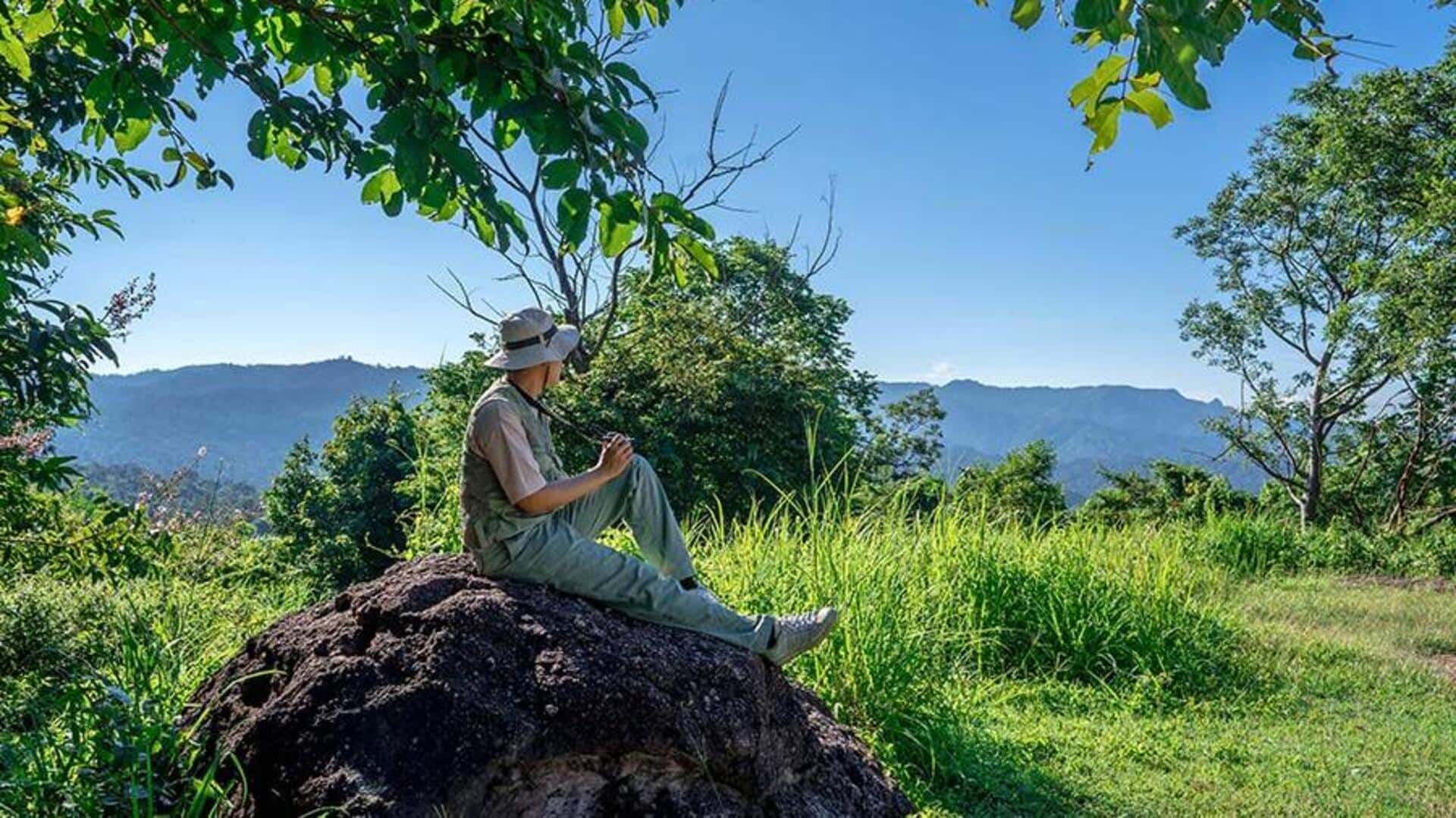 เดินป่าท่ามกลางเส้นทางธรรมชาติเขียวขจี เดินป่าท่ามกลางเส้นทางธรรมชาติเขียวขจี