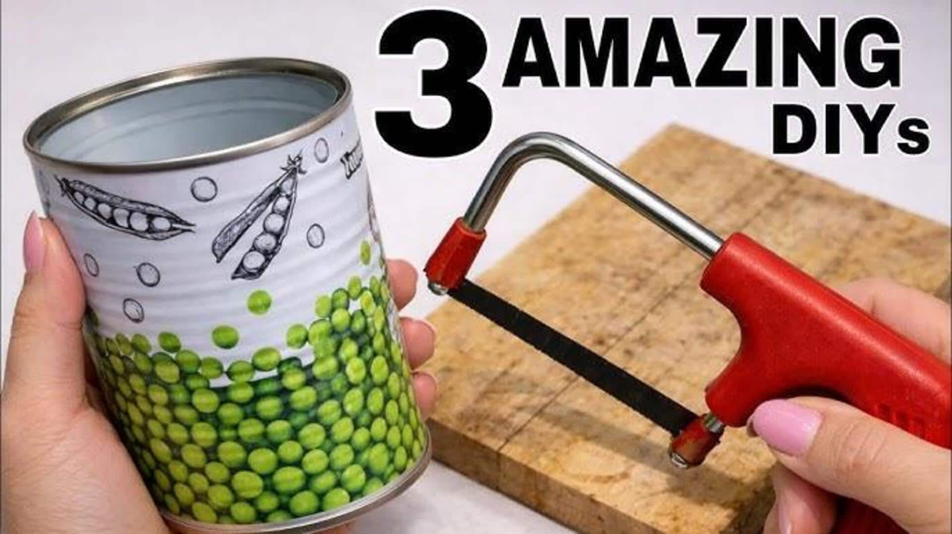 รีไซเคิลกระป๋องดีบุกเป็นที่เก็บของในครัว ประหยัดและรักษ์โลก