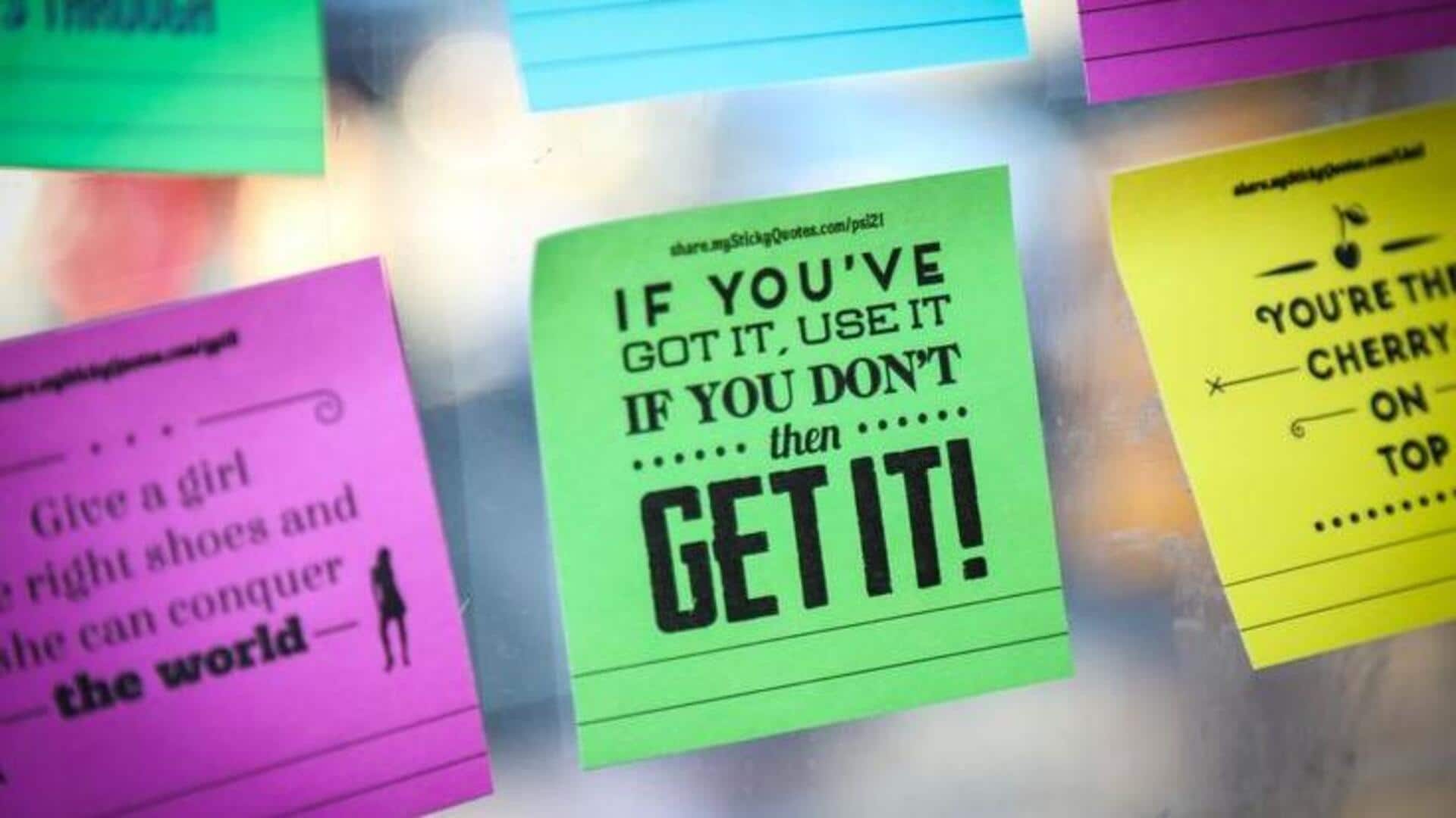 สร้างนิสัยที่ดีด้วยกระดาษโน้ตติดผนัง