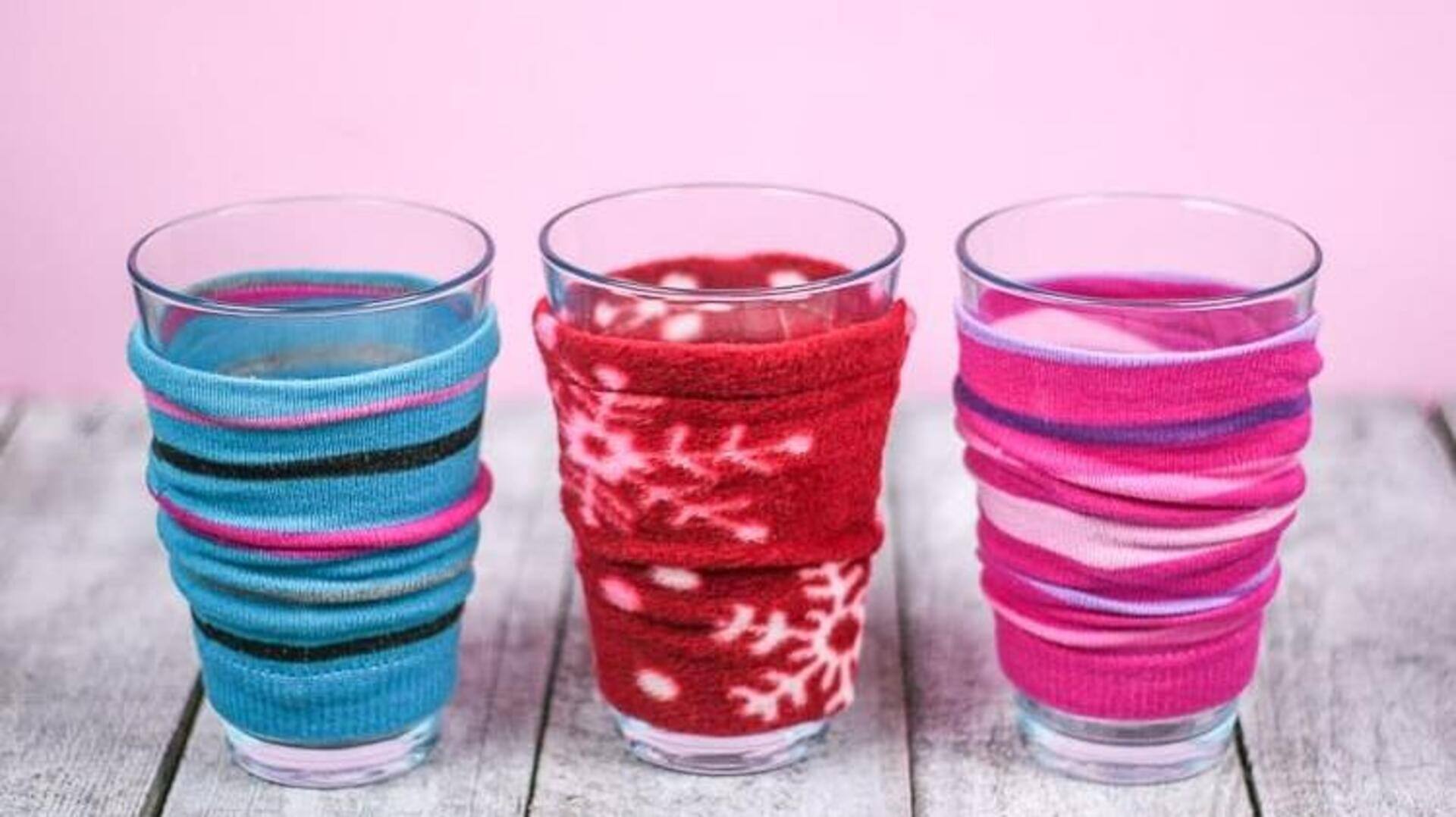 ถ้วยกาแฟรักษ์โลกจากถุงเท้าเก่า