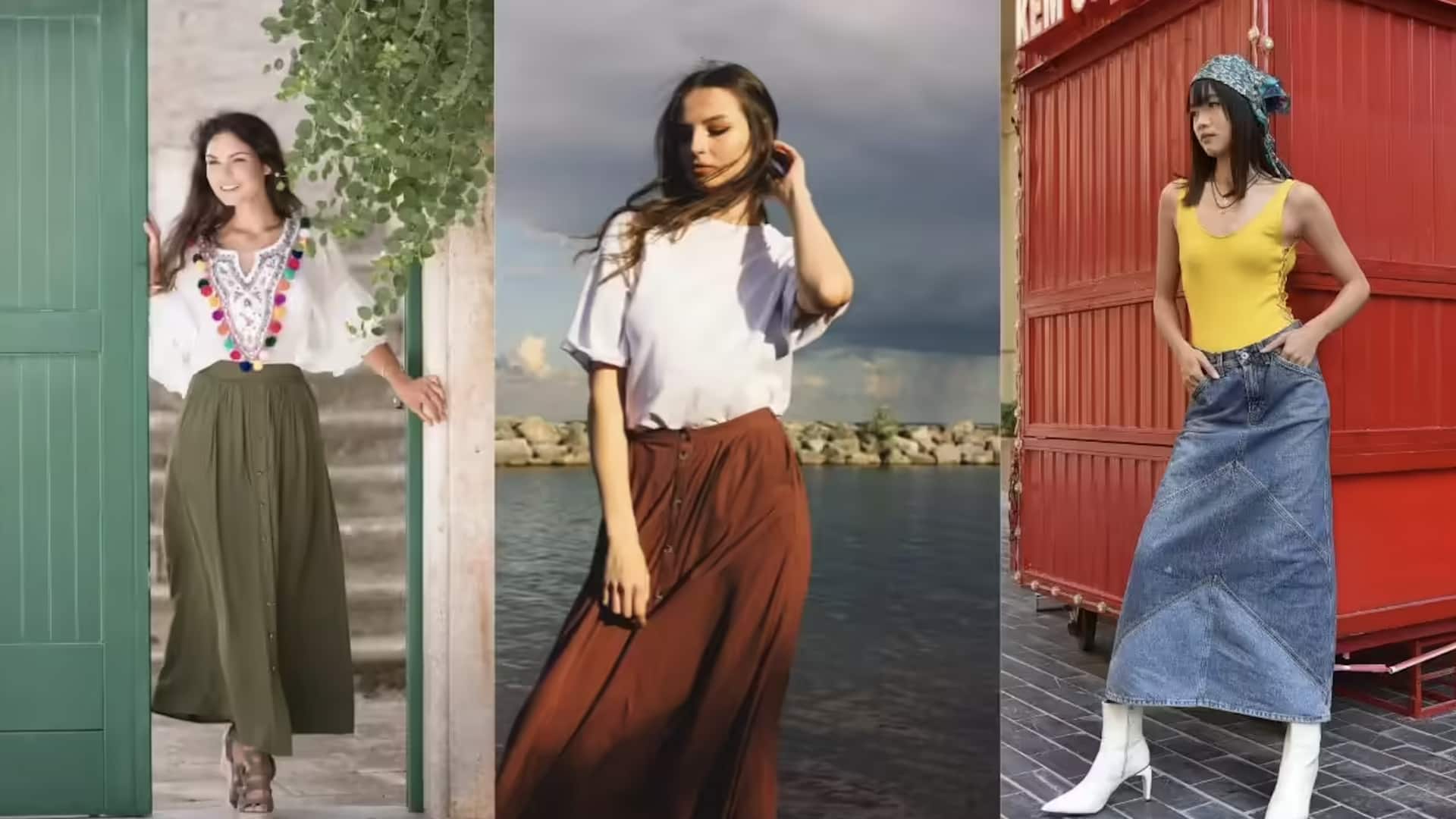 5 สไตล์ที่เข้ากันได้ดีกับกระโปรงคอลัมน์ถักริบ 