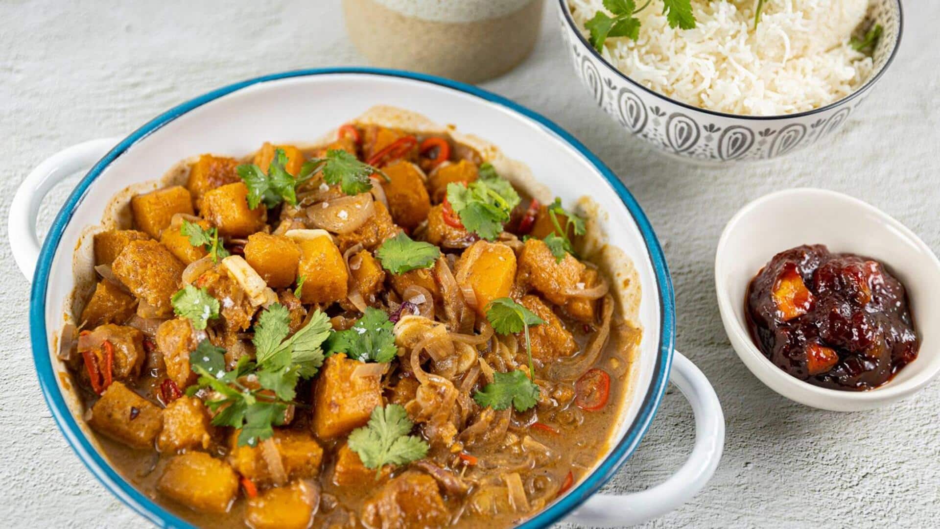 แกงฟักทองขิง เมนูมังสวิรัติรสเลิศจากเดซี่