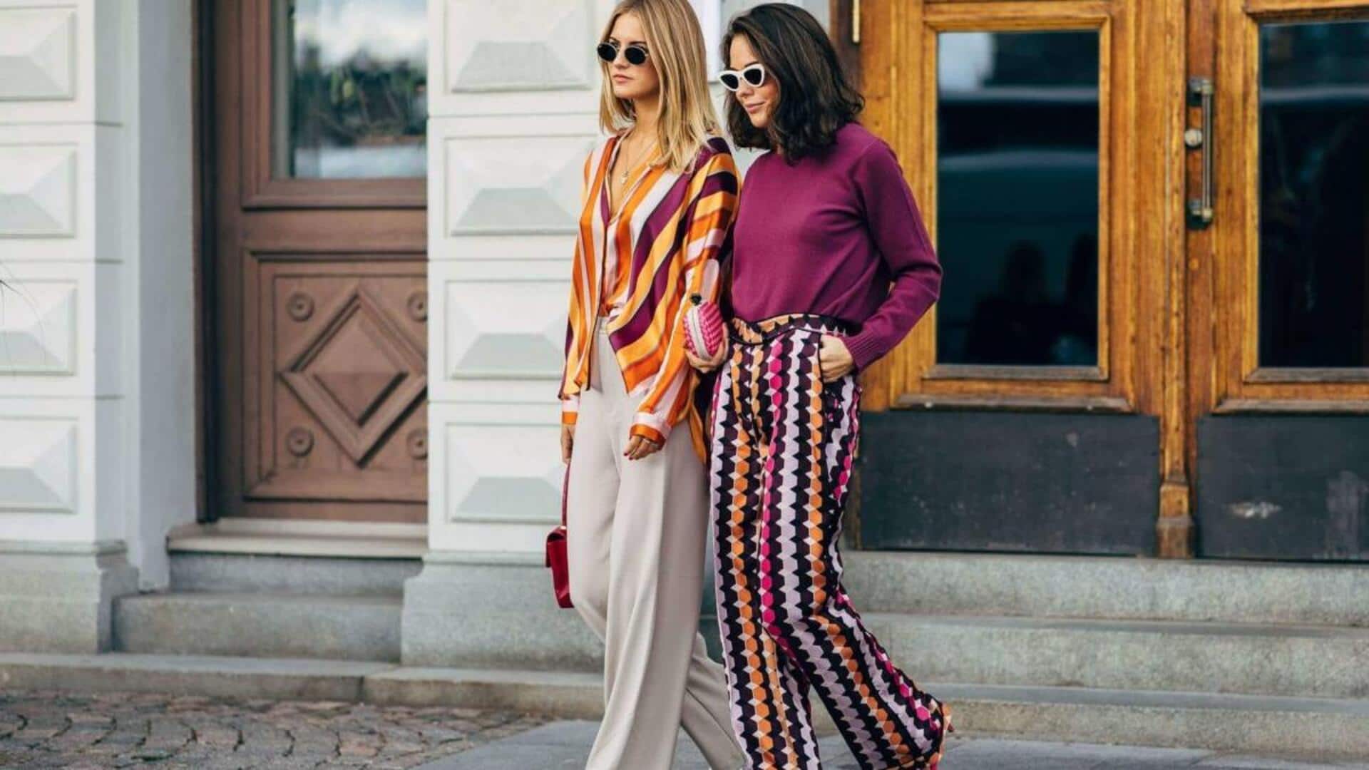 5 สไตล์แมตช์เสื้อเบลาส์กับกางเกงพาลาซโซ่เอวสูง