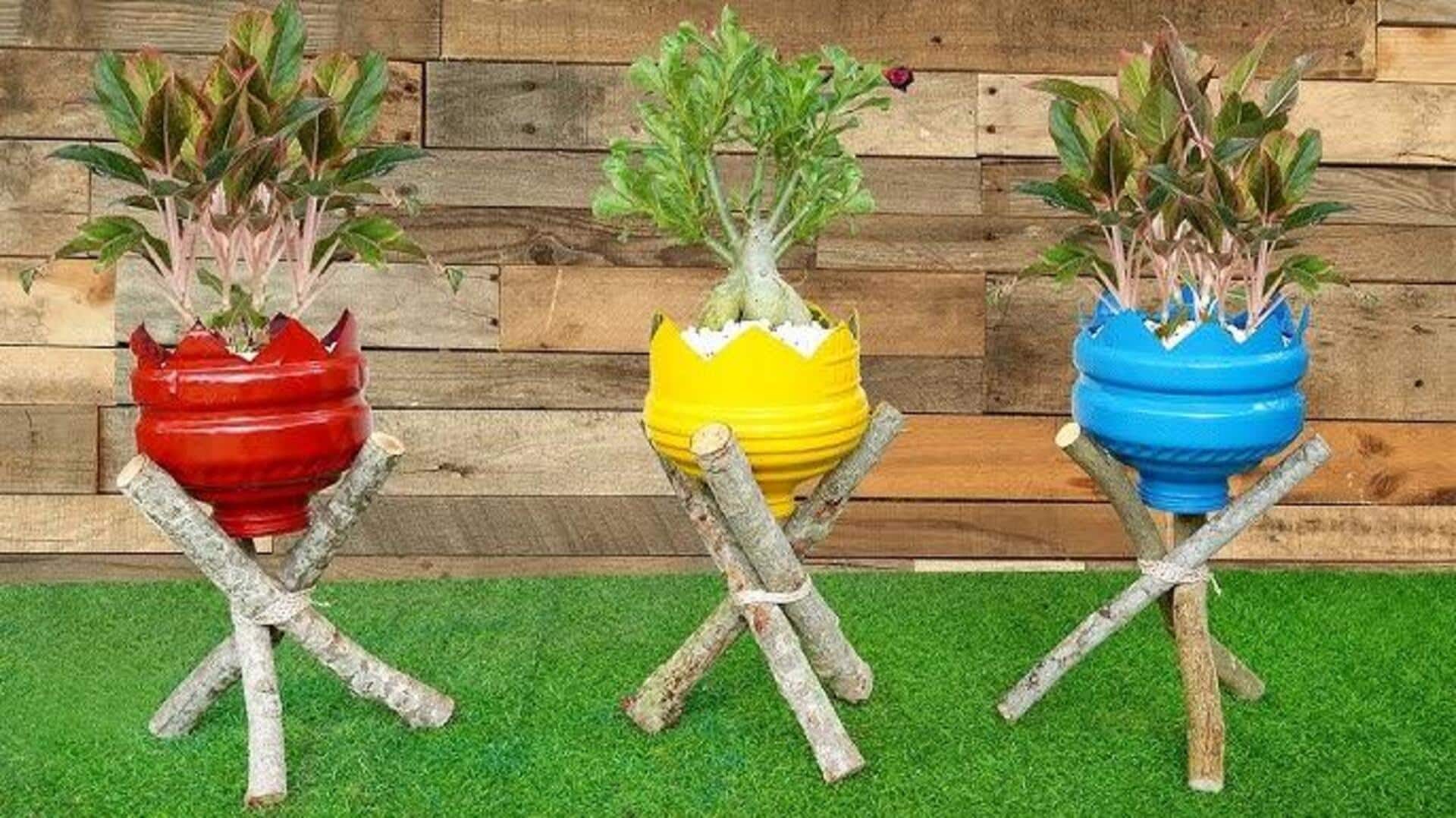 รีไซเคิลเครื่องครัวเก่าเป็นกระถางต้นไม้สุดเก๋