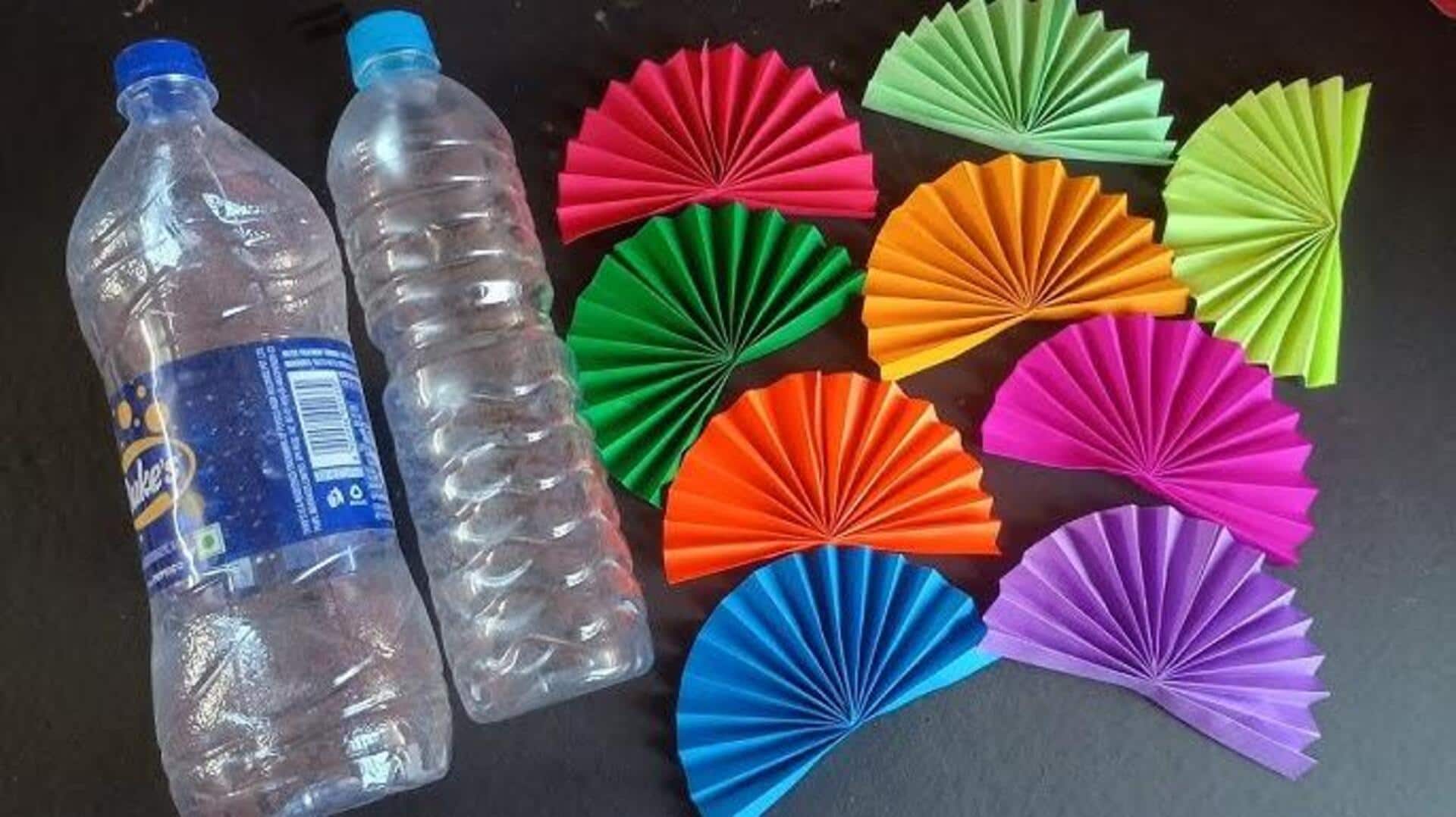 เปลี่ยนขวดพลาสติกเป็นงานฝีมือแต่งบ้านงบประหยัด