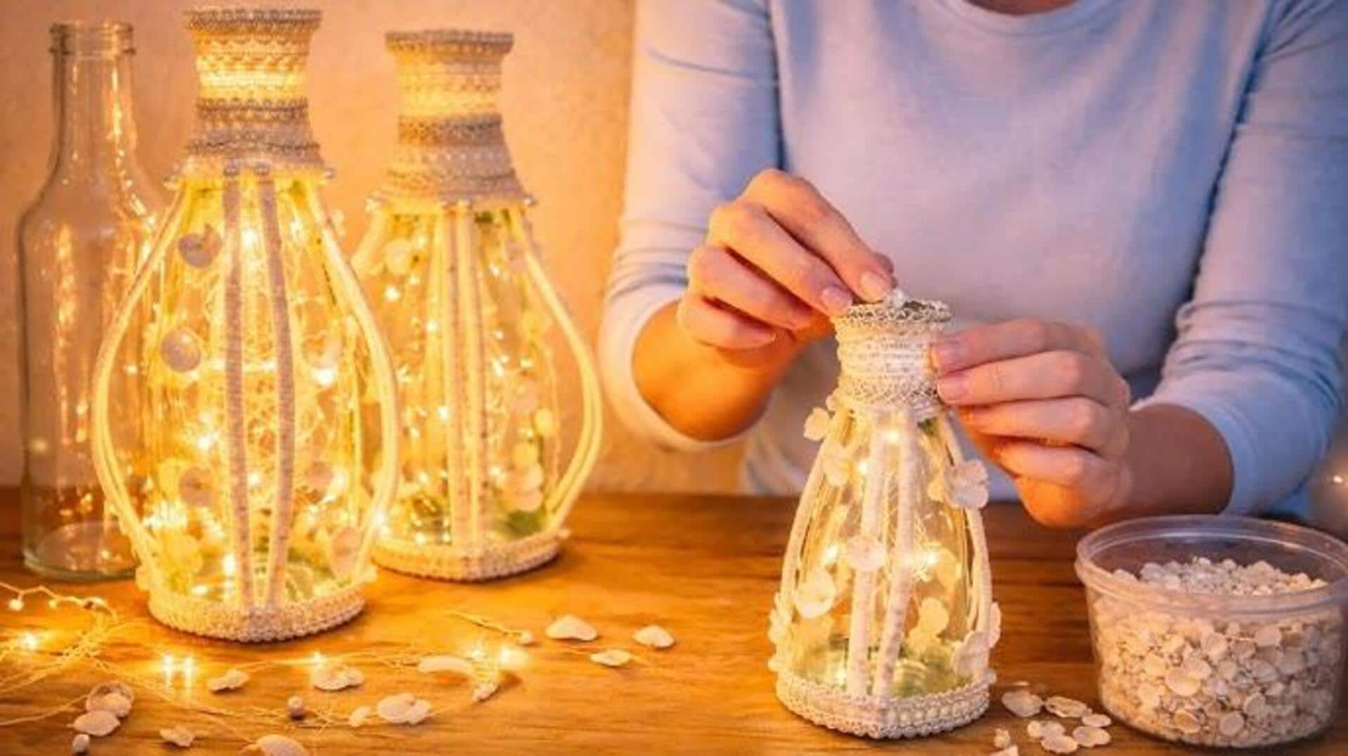 ไอเดียแต่งบ้าน: สร้างบรรยากาศด้วยโคมไฟจากขวดแก้วเปล่า
