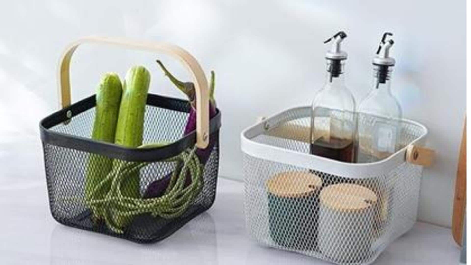 วิธีเก็บผักใบเขียวให้นาน ด้วยตะกร้าสแตนเลสแบบตาข่าย