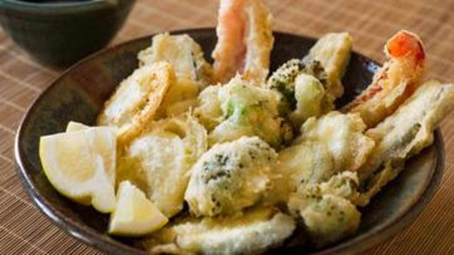 ผักเทมปุระกรอบสดชื่นด้วยมะนาวหอม