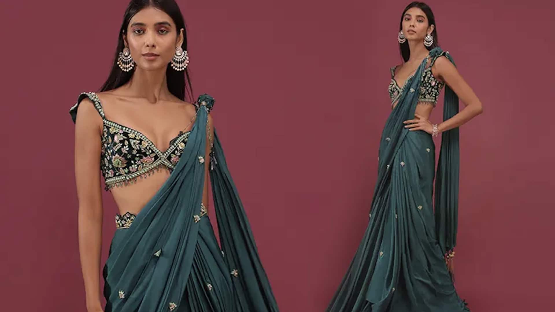 5 ลุคสุดปังที่แมตช์กับชุดส่าหรีปักลาย 