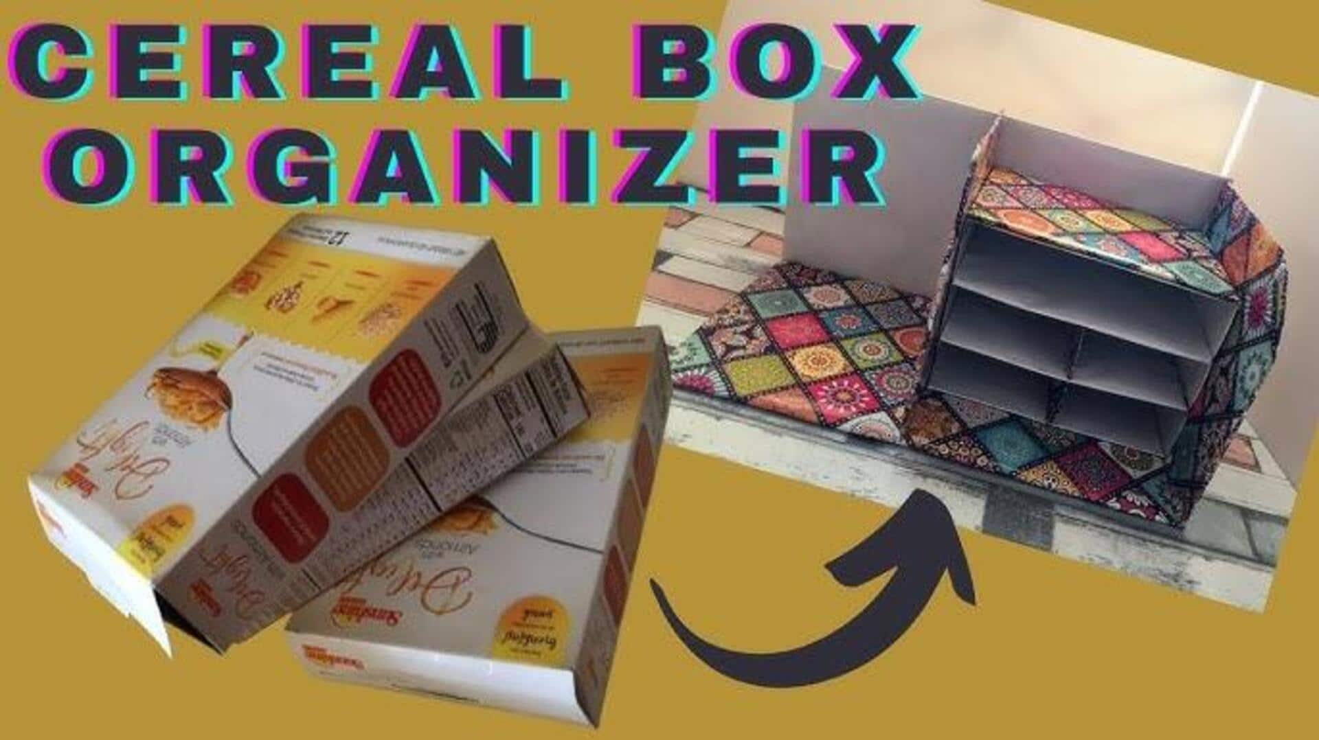 รีไซเคิลกล่องซีเรียลเป็นกล่องเก็บของเก๋ๆ