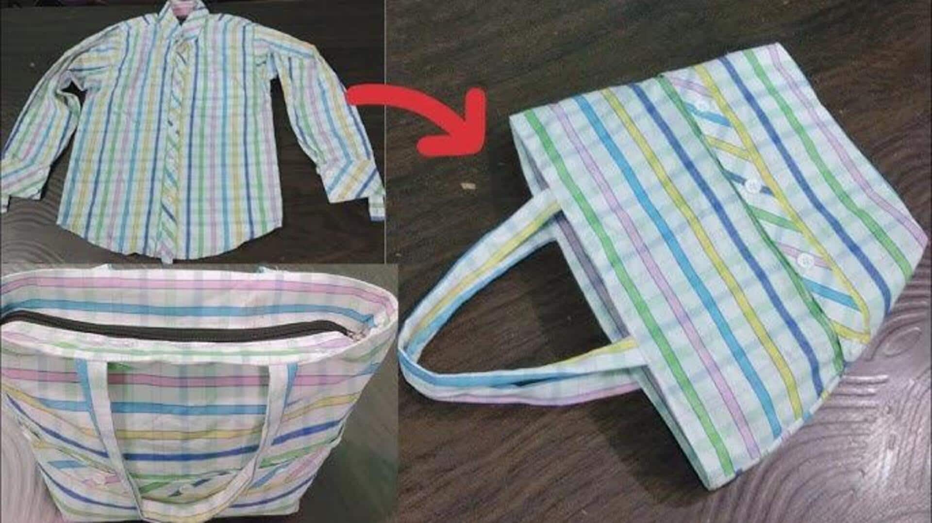 ไอเดียรีไซเคิล: เปลี่ยนเสื้อเก่าเป็นถุงช้อปปิ้งสุดชิค