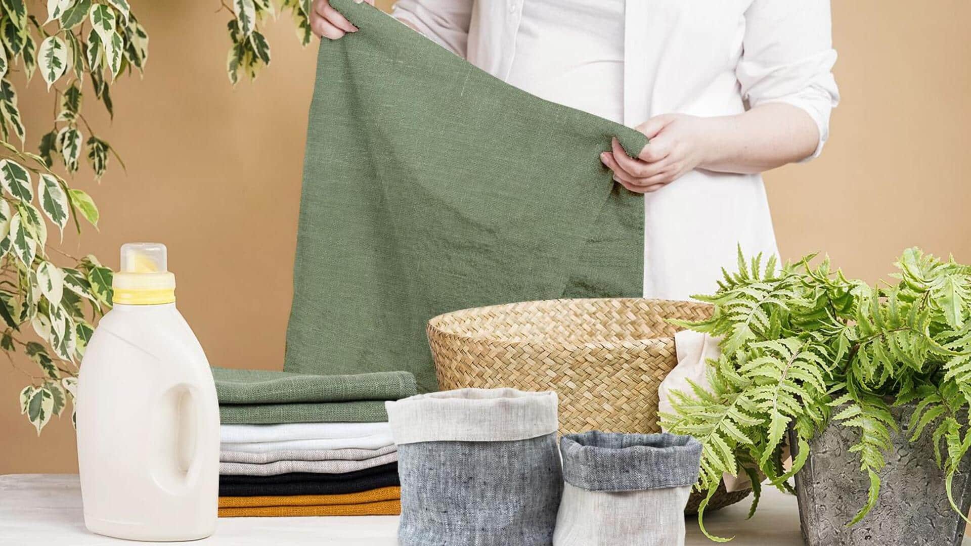 เคล็ดลับดูแลผ้าลินินแบบประหยัดด้วยของใช้ในบ้าน