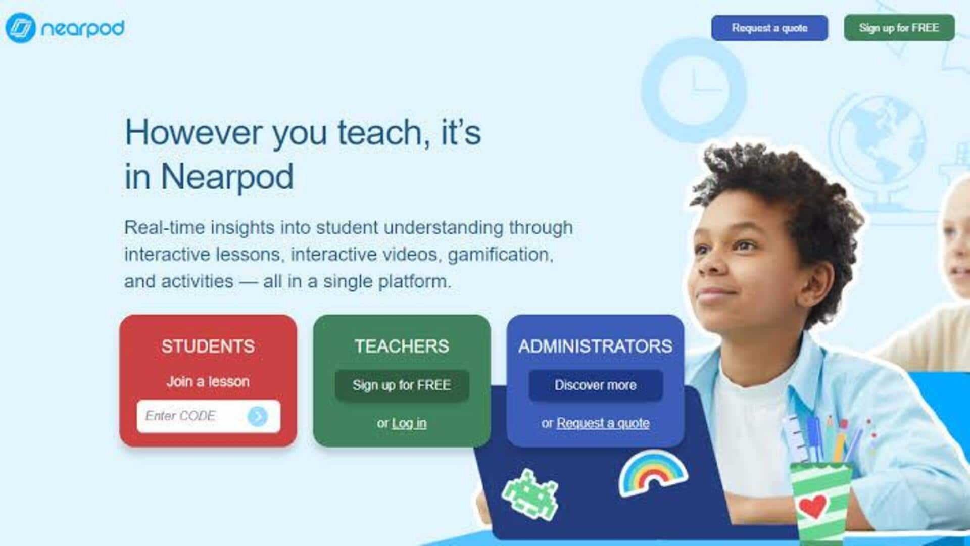 สร้างบทเรียนแบบโต้ตอบด้วย Nearpod