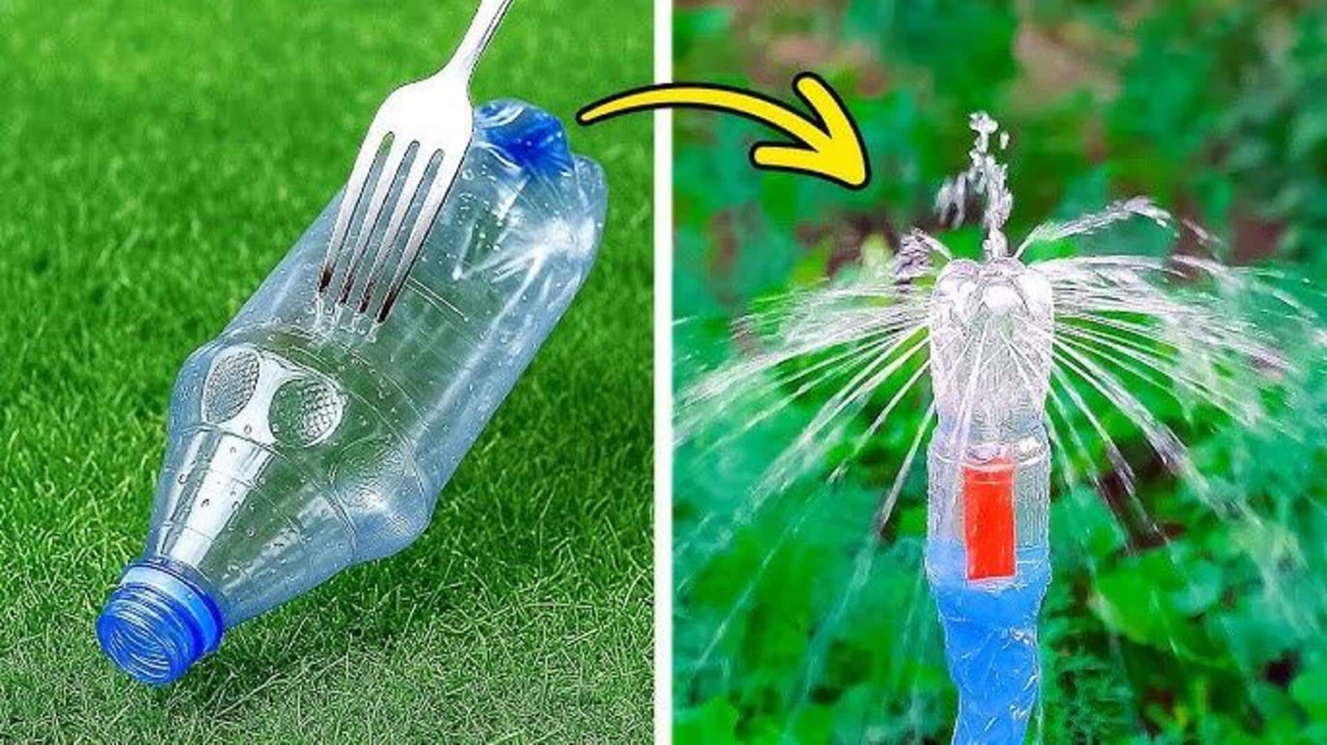 รีไซเคิลขวดพลาสติกเป็นเครื่องมือทำสวนสุดเก๋