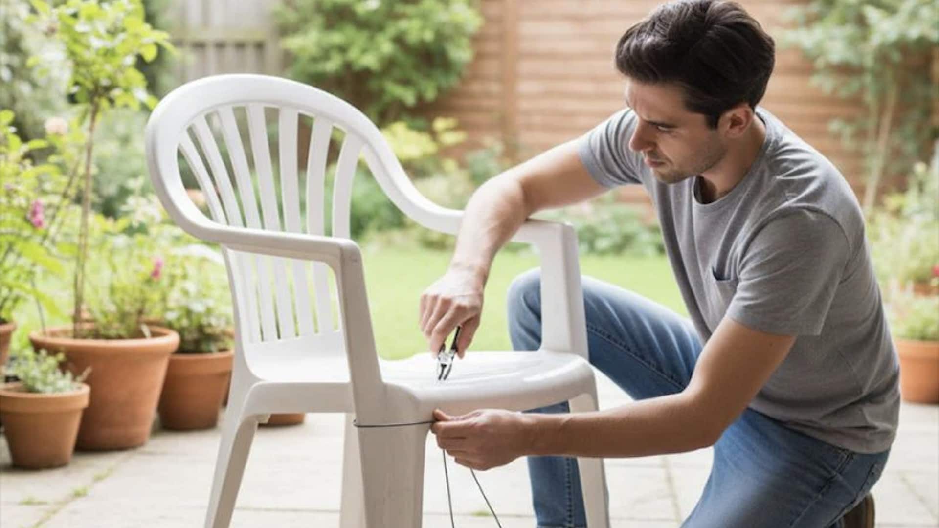 วิธีซ่อมเก้าอี้พลาสติกโยกเยกแบบประหยัดงบ