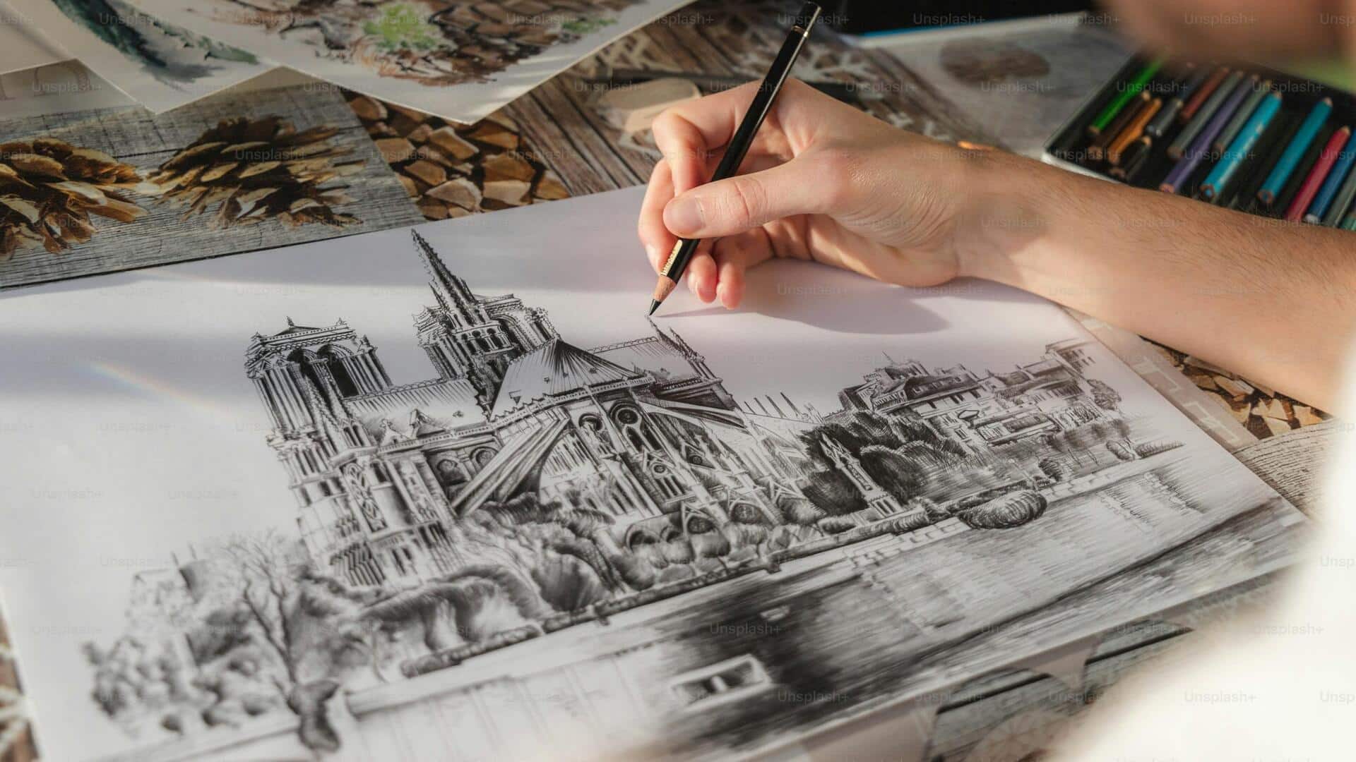 การเพิ่มสมาธิด้วยการวาดภาพสเก็ตช์