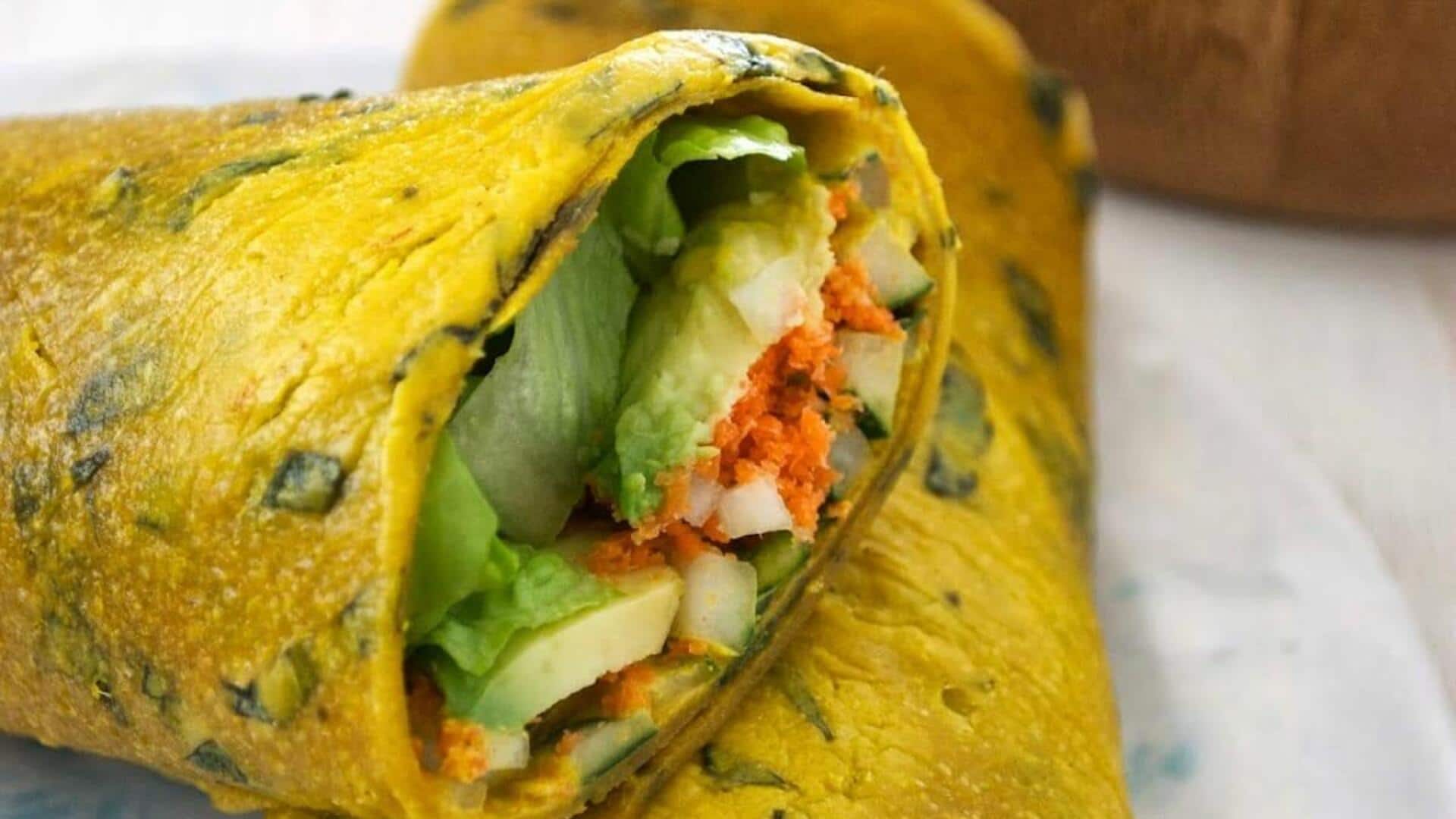 เมนูมะม่วงสดใบโหระพาในแป้งข้าวเจ้า