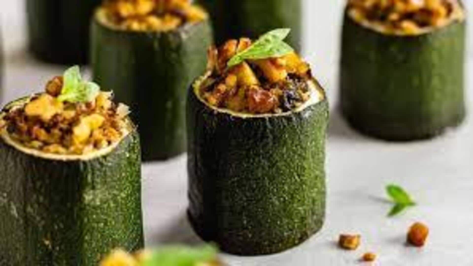 ซูกินีห่อไส้ผักนึ่ง: เมนูมังสวิรัติแสนง่ายและมีประโยชน์ 